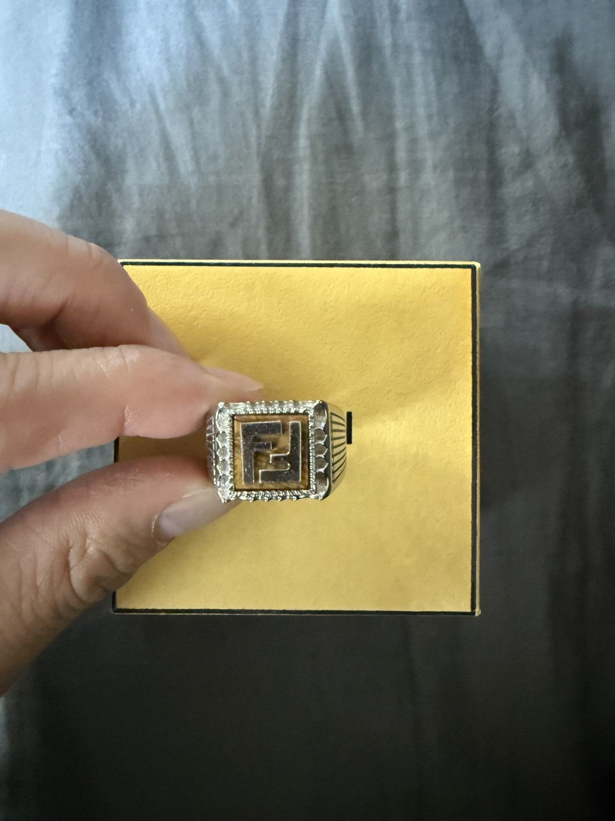 Fendi Fendi Medium Eye of the Tiger Ring Size ONE SIZE - 1 Thumbnail