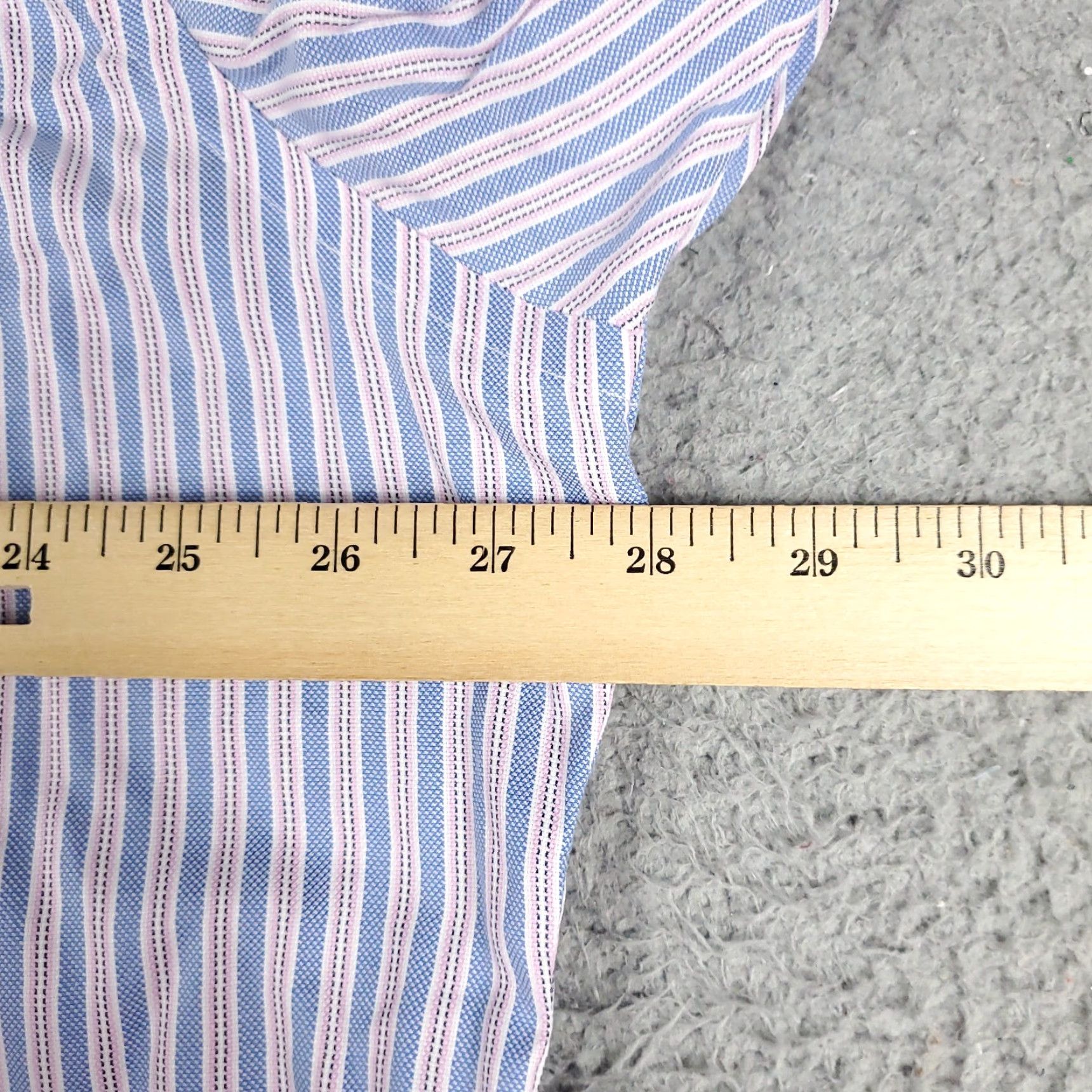 Ralph Lauren Ralph Lauren Dress Shirt Mens 18 Blue Striped Long Sleeve Button Up Size 48R - 6 Thumbnail