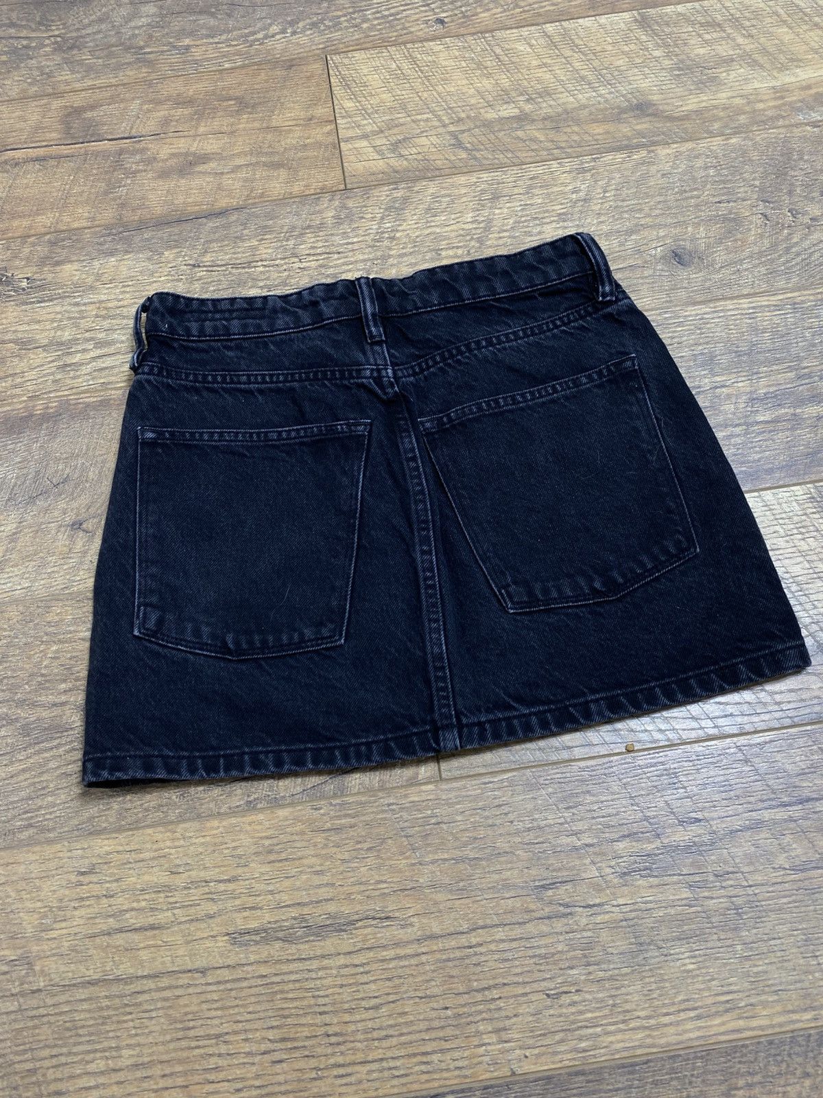 Allsaints AllSaints Winnie Studded Black Denim Mini Skirt Size 27" / US 4 / IT 40 - 4 Thumbnail