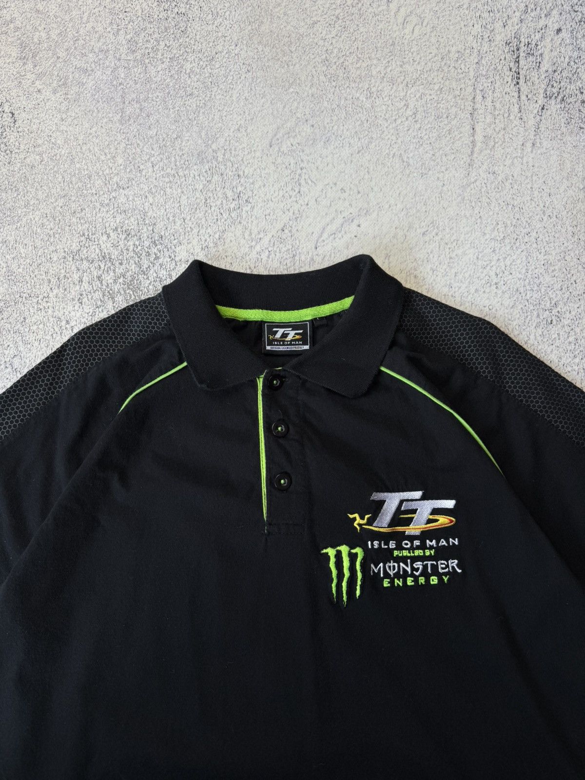 Vintage Vintage Polo Monster Energy Isle of Man TT Moto Racing USA Size US L / EU 52-54 / 3 - 9 Thumbnail