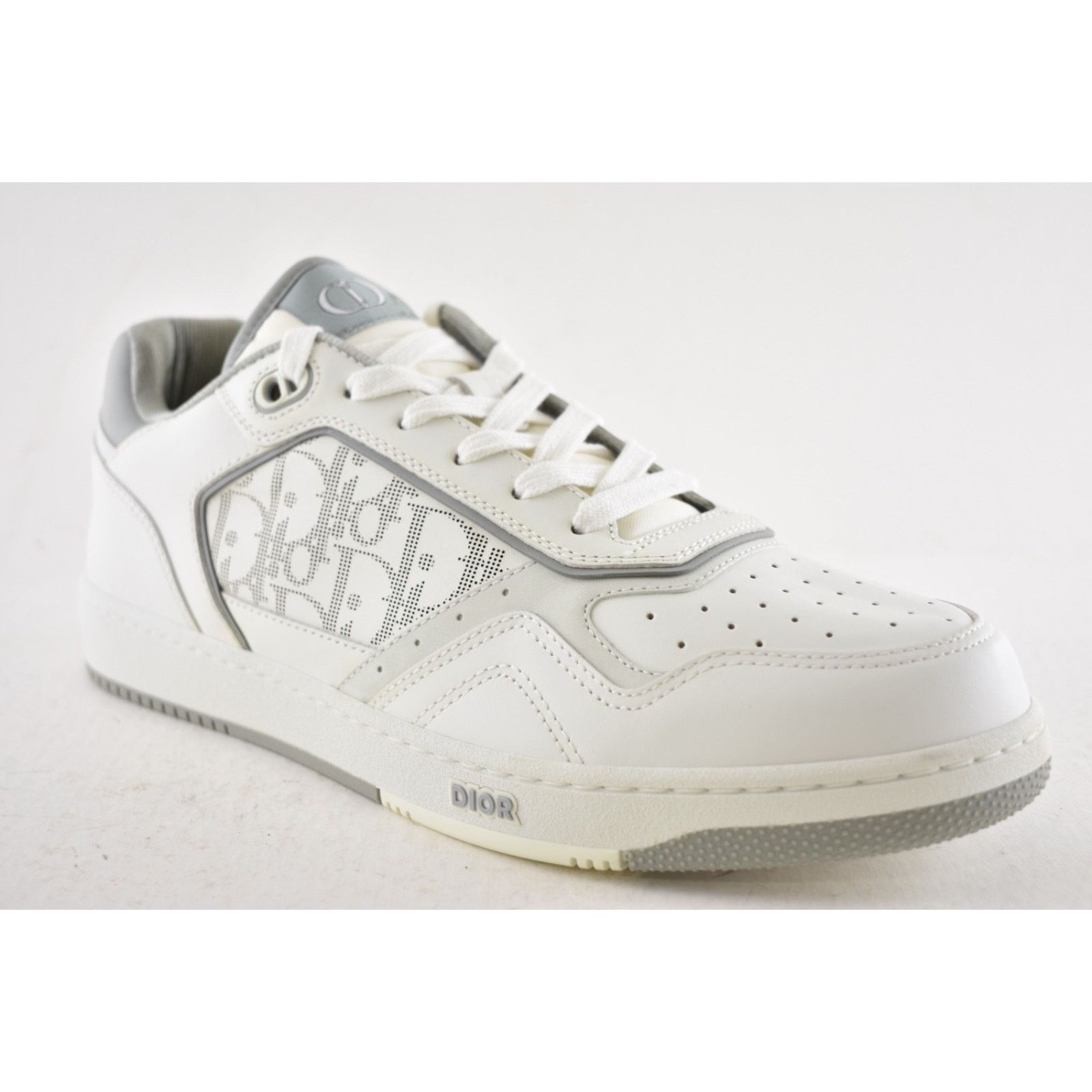 Dior Dior Mens B27 White Grey Leather Low Top Sneakers 44 11 Size US 11 / EU 44 - 5 Thumbnail