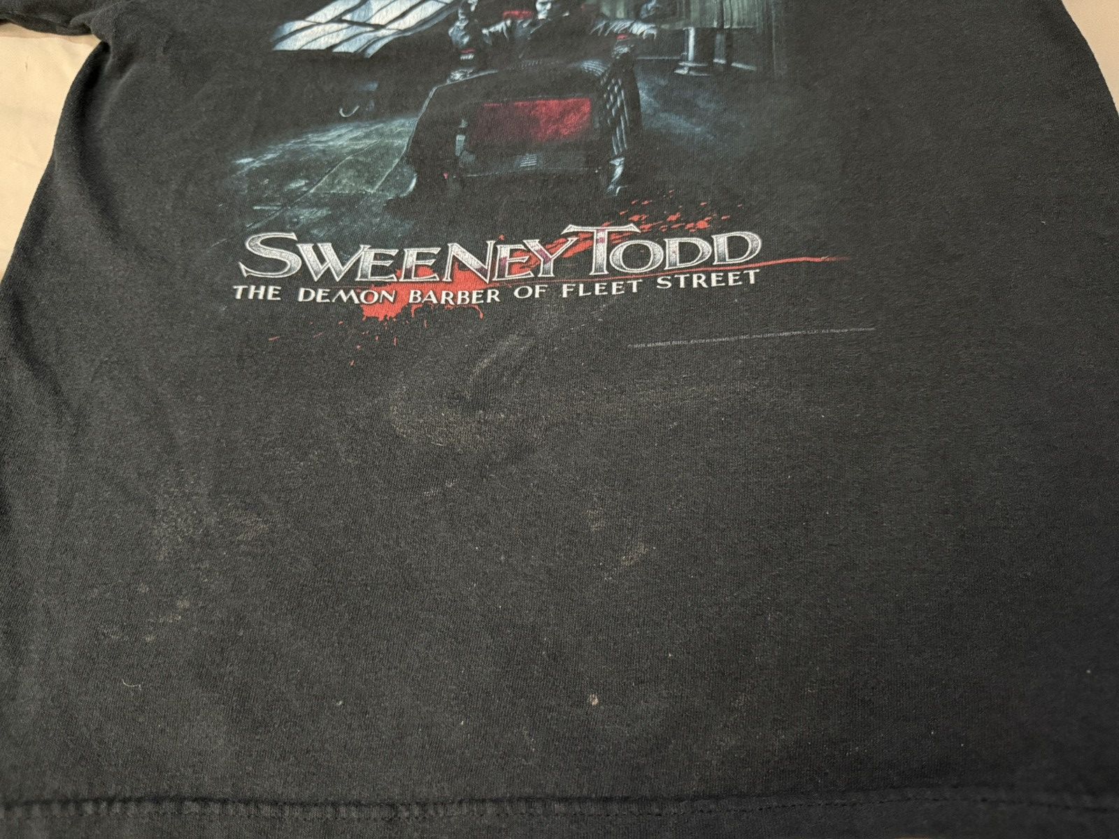Vintage Vintage 00s Sweeney Todd the Demon Barber T-Shirt Film Movie Size US M / EU 48-50 / 2 - 2 Thumbnail