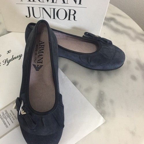Armani BNIB Armani Junior Toddler Girls Suede Designer Shoes Sz 31 Size US 8 / IT 38 - 3 Thumbnail