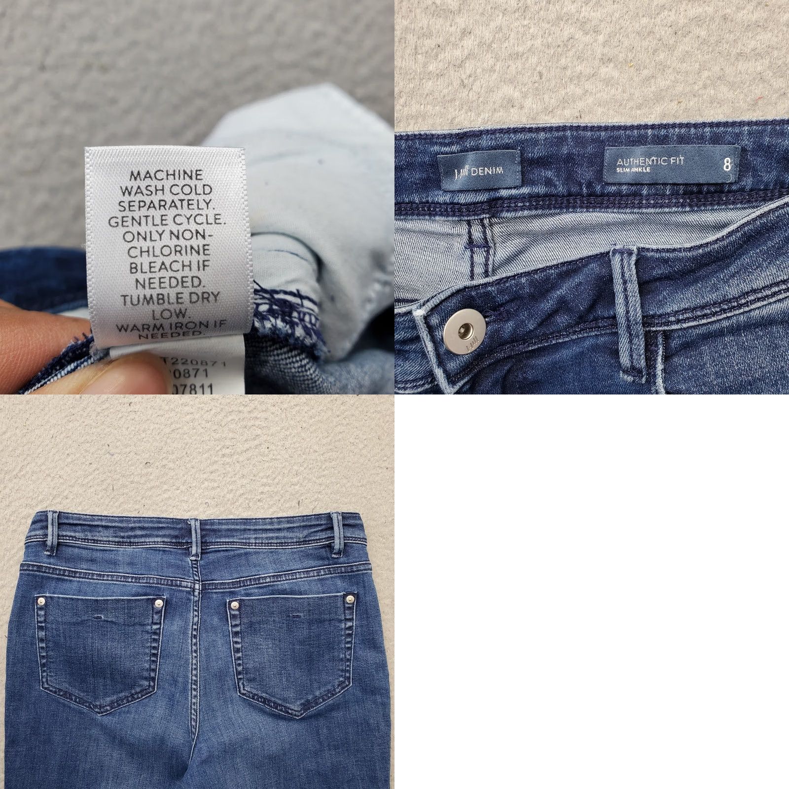 J. Jill J. Jill Slim Ankle Jeans Womens 8 Blue Denim Authentic Fit Stretch Streetwear Jeans Womens 8 Blue Denim Slim Ankle J. Jill Size 30" / US 8 / IT 44 - 8 Thumbnail
