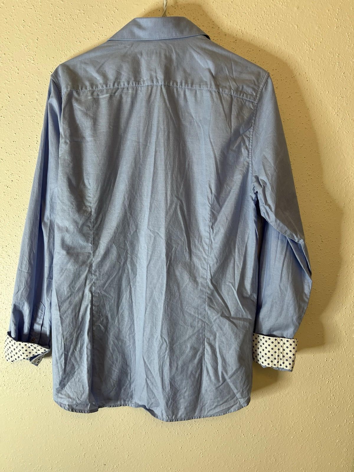 Designer TED BAKER LONDON Long Sleeve Contrast Cuff/Collar Sz 3 Size US M / EU 48-50 / 2 - 2 Thumbnail
