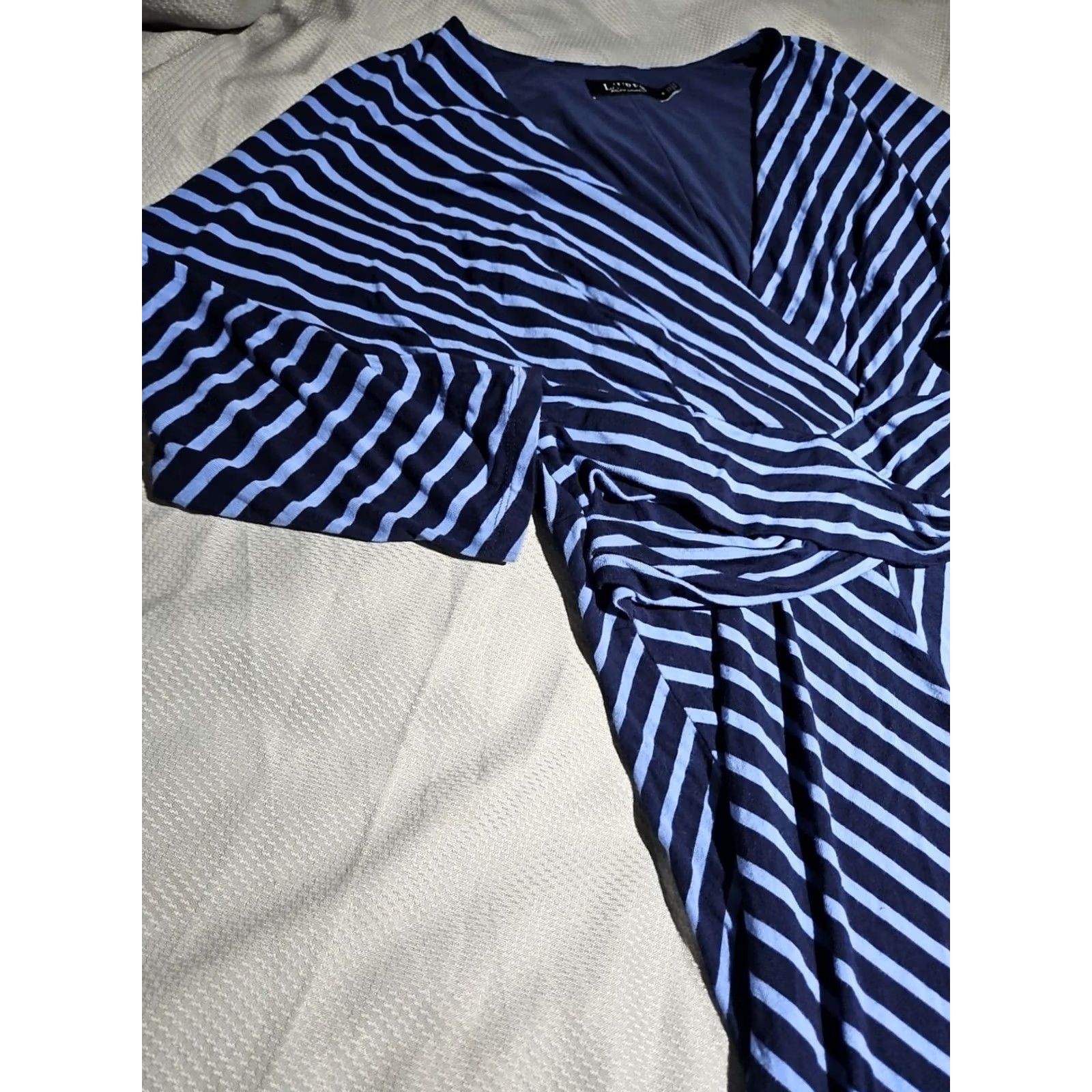 Ralph Lauren VINTAGE? No. Ralph Lauren Black Label Womens Dress Blue Small Long Stretchy Shift Geometric Dress Size M / US 6-8 / IT 42-44 - 3 Thumbnail