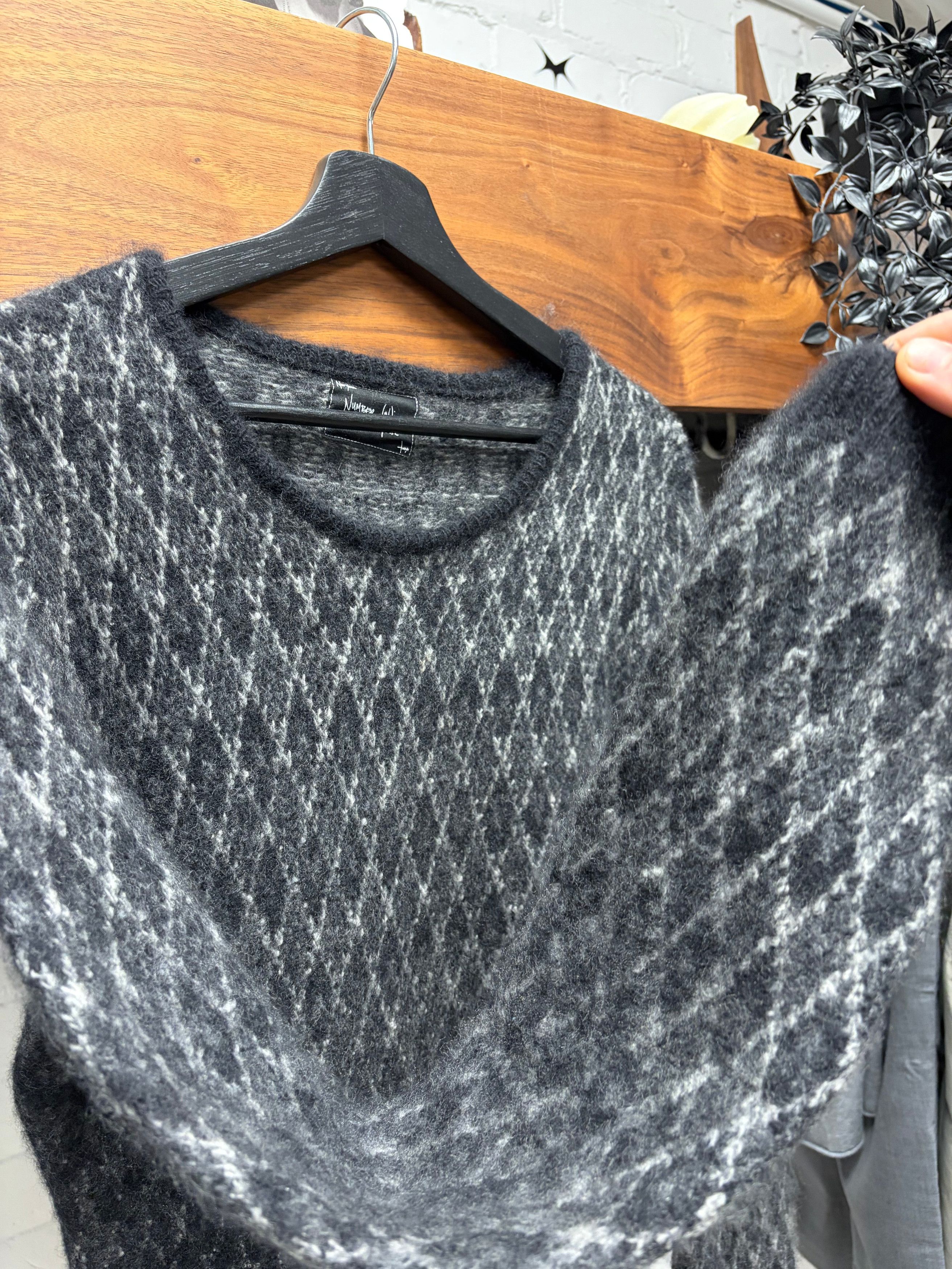 Number (N)ine AW2007 Number (N)ine ‘Love God Murder’ Cashmere Knit Sweater Size US XL / EU 56 / 4 - 2 Thumbnail
