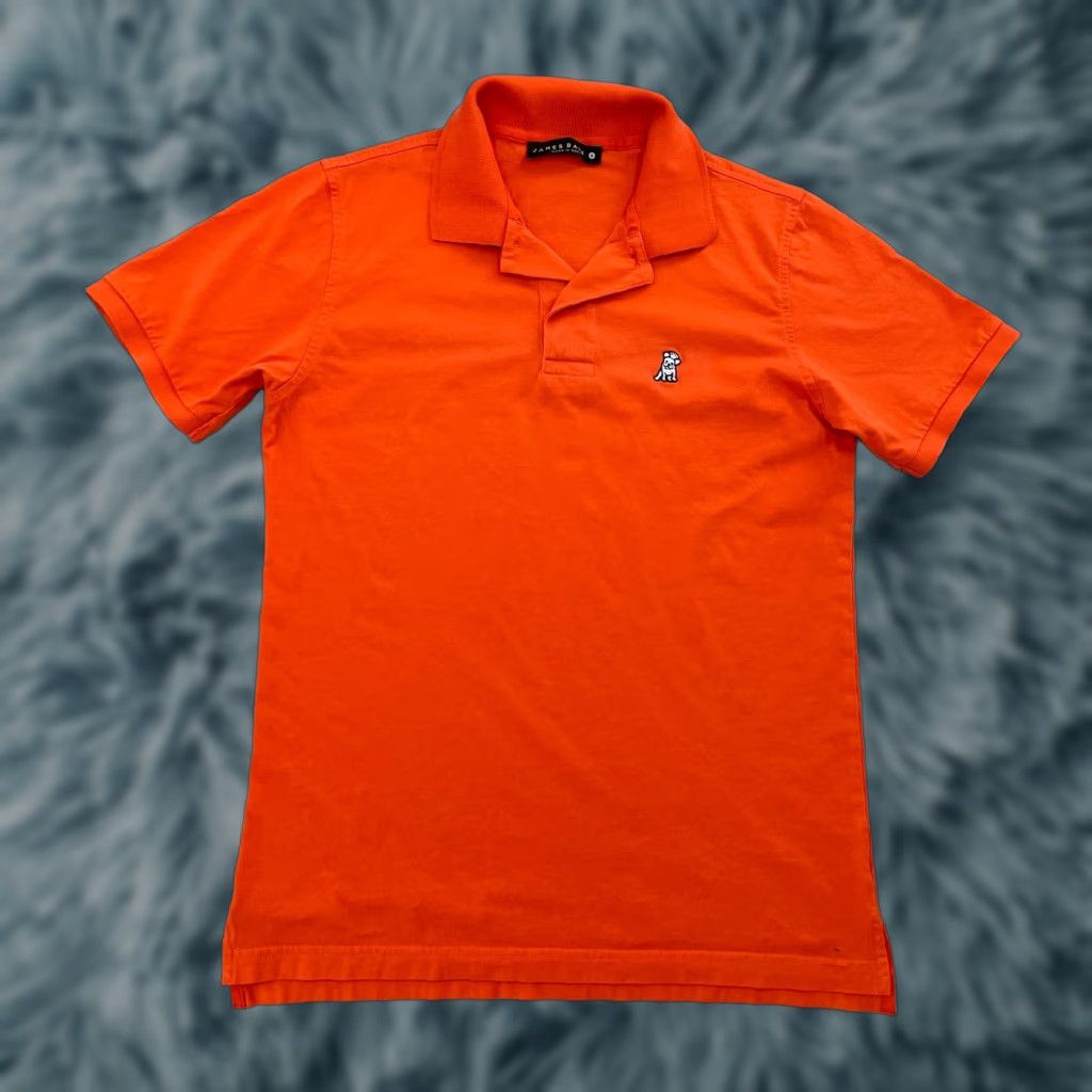 Bark VINTAGE James Bark Polo Shirt Adult Small Orange Solid Short Sleeve Cotton Mens S Size US S / EU 44-46 / 1 - 1 Thumbnail