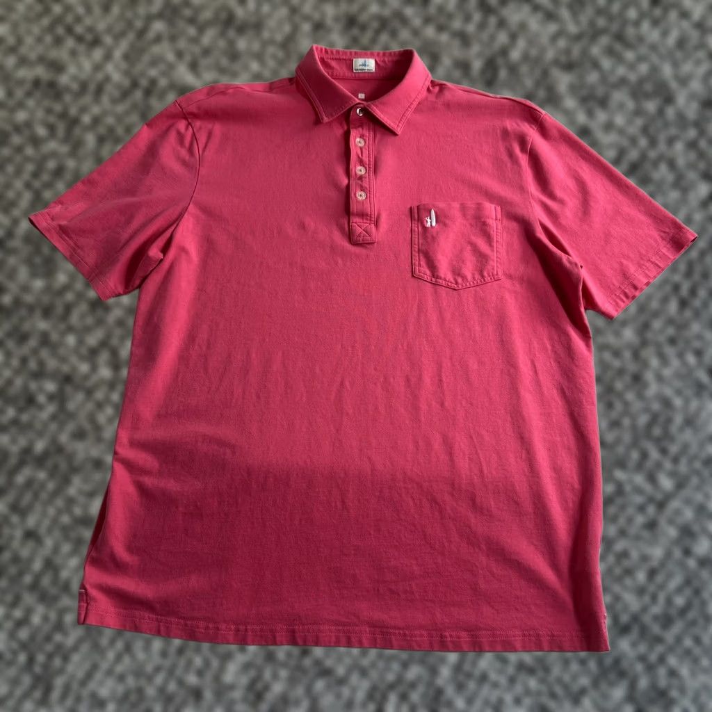 johnnie-O Johnnie-O Polo Shirt Pink Mens Large Cotton Pocketed Golf Casual Short Sleeve Polo Size US L / EU 52-54 / 3 - 1 Thumbnail
