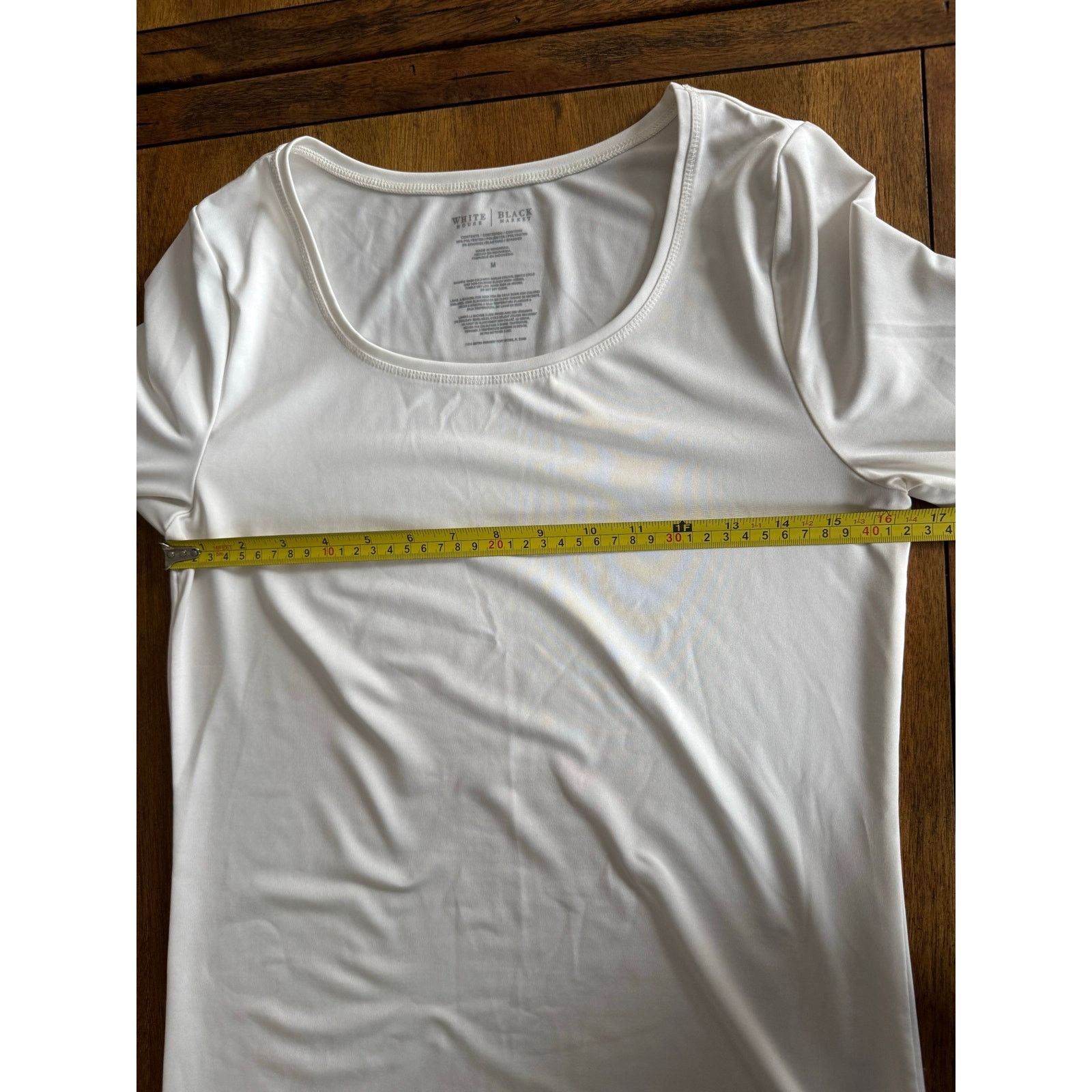 White House Black Market White House Black Market Long Sleeve White Scoop Neck Top M Size M / US 6-8 / IT 42-44 - 6 Thumbnail
