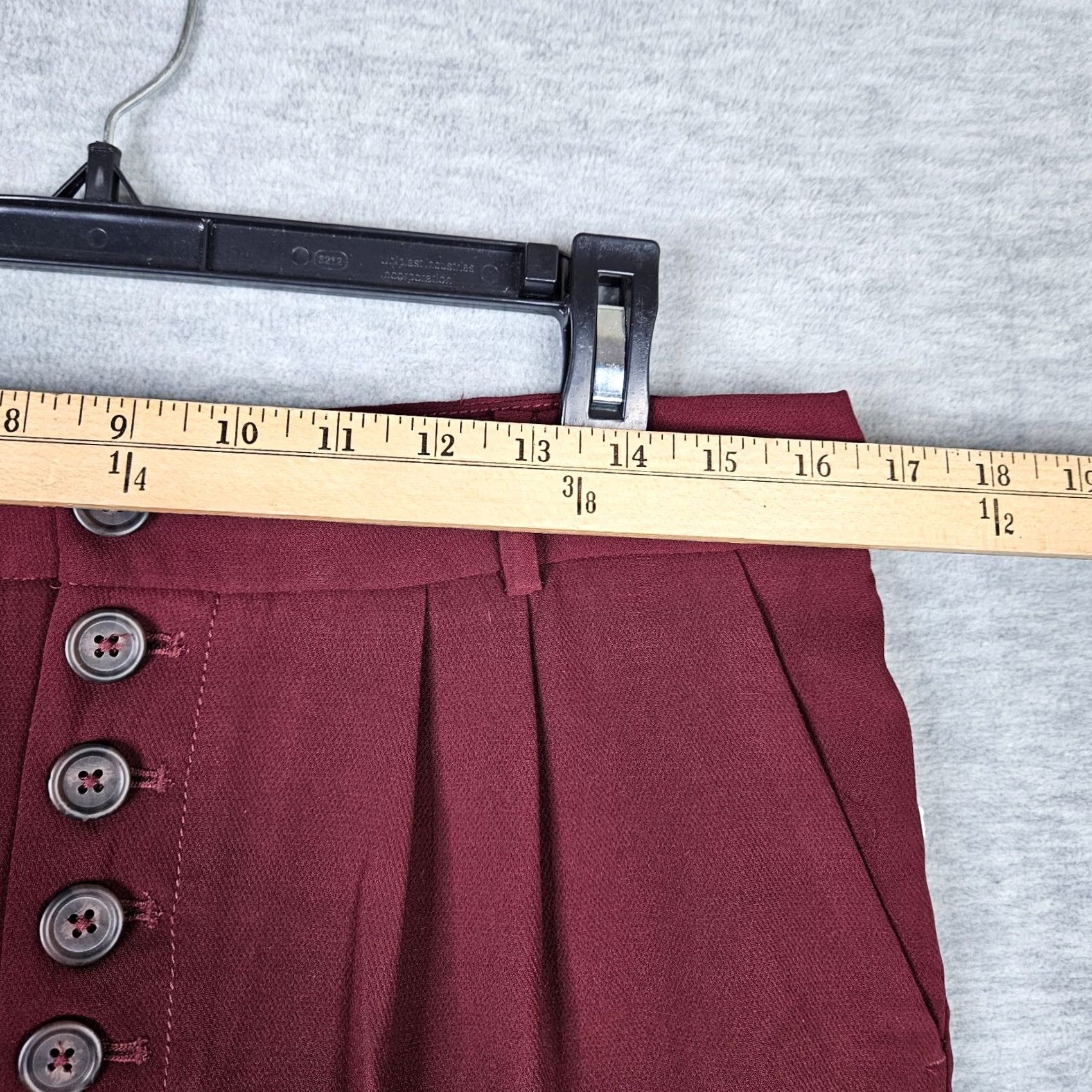 Anthropologie Anthropologie Women's Button Fly Pleated Wine Trousers Pant Sz 8 NEW Size 30" / US 8 / IT 44 - 6 Thumbnail