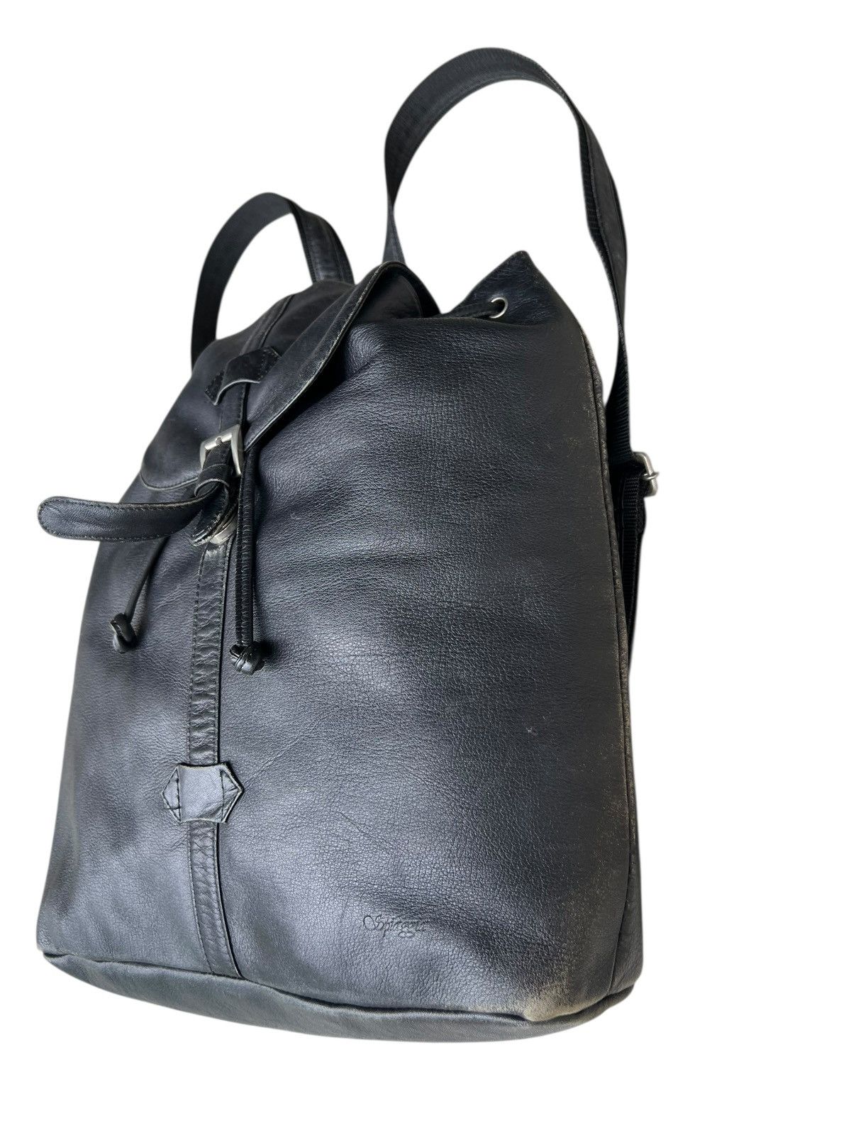 Leather Spiaggia Japan Faded Patina Leather Backpack Rucksack Bag Size ONE SIZE - 8 Thumbnail