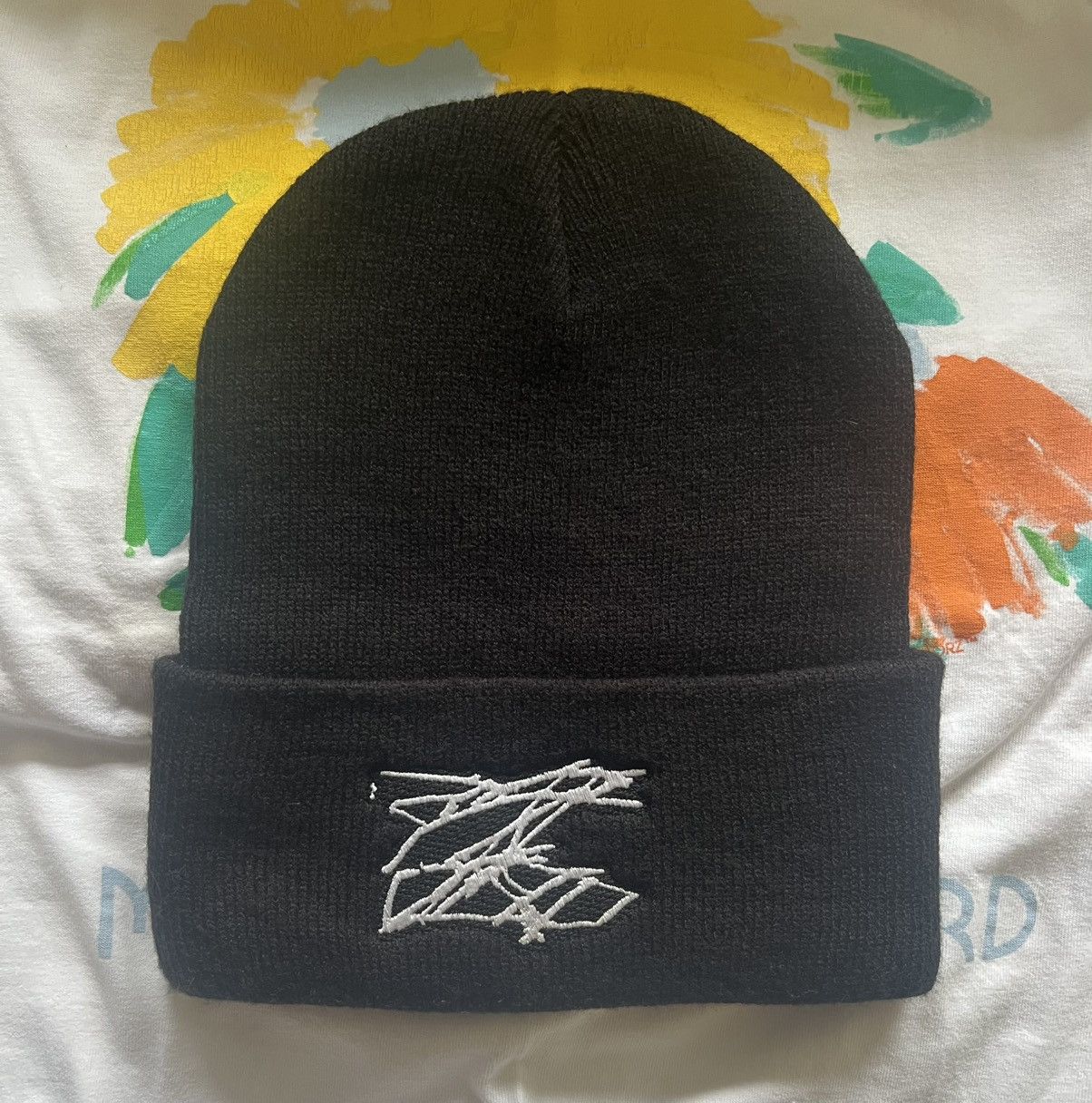 Carhartt Carhartt - Brice Marden - art embroidered beanie hat - black Size ONE SIZE - 1 Thumbnail