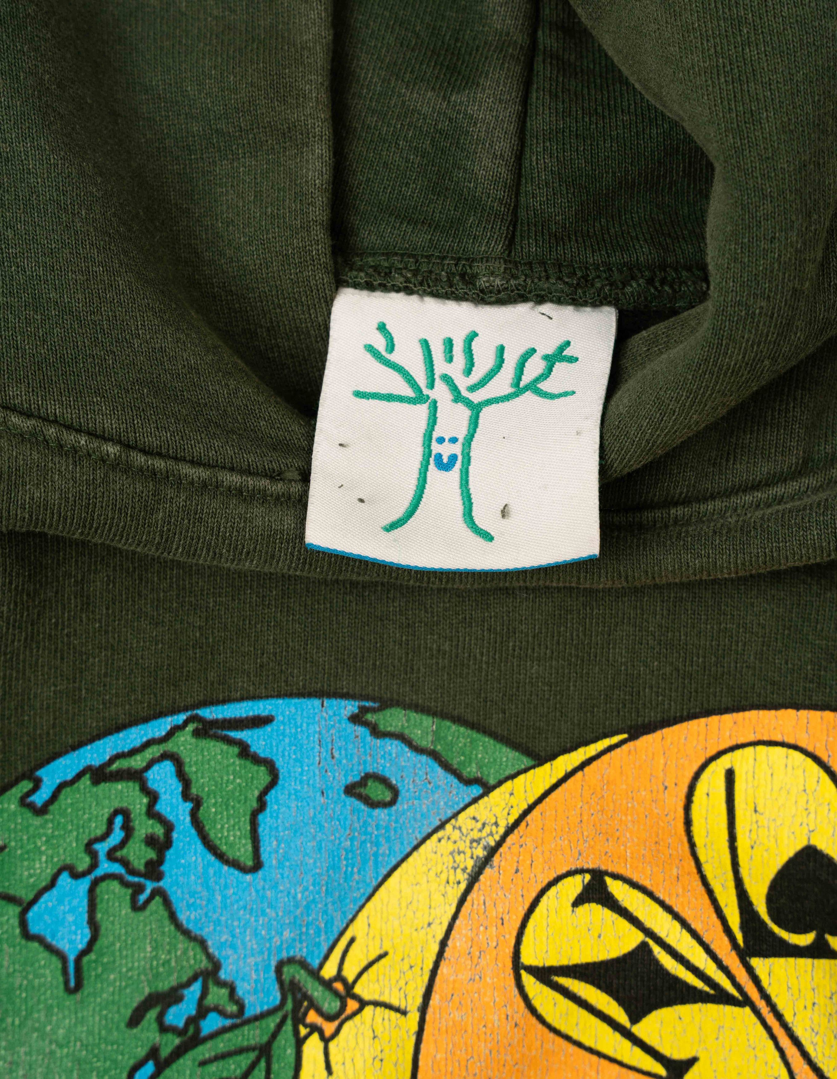 Online Ceramics Online Ceramics dark green earth graphic hoodie size medium Size US M / EU 48-50 / 2 - 5 Thumbnail