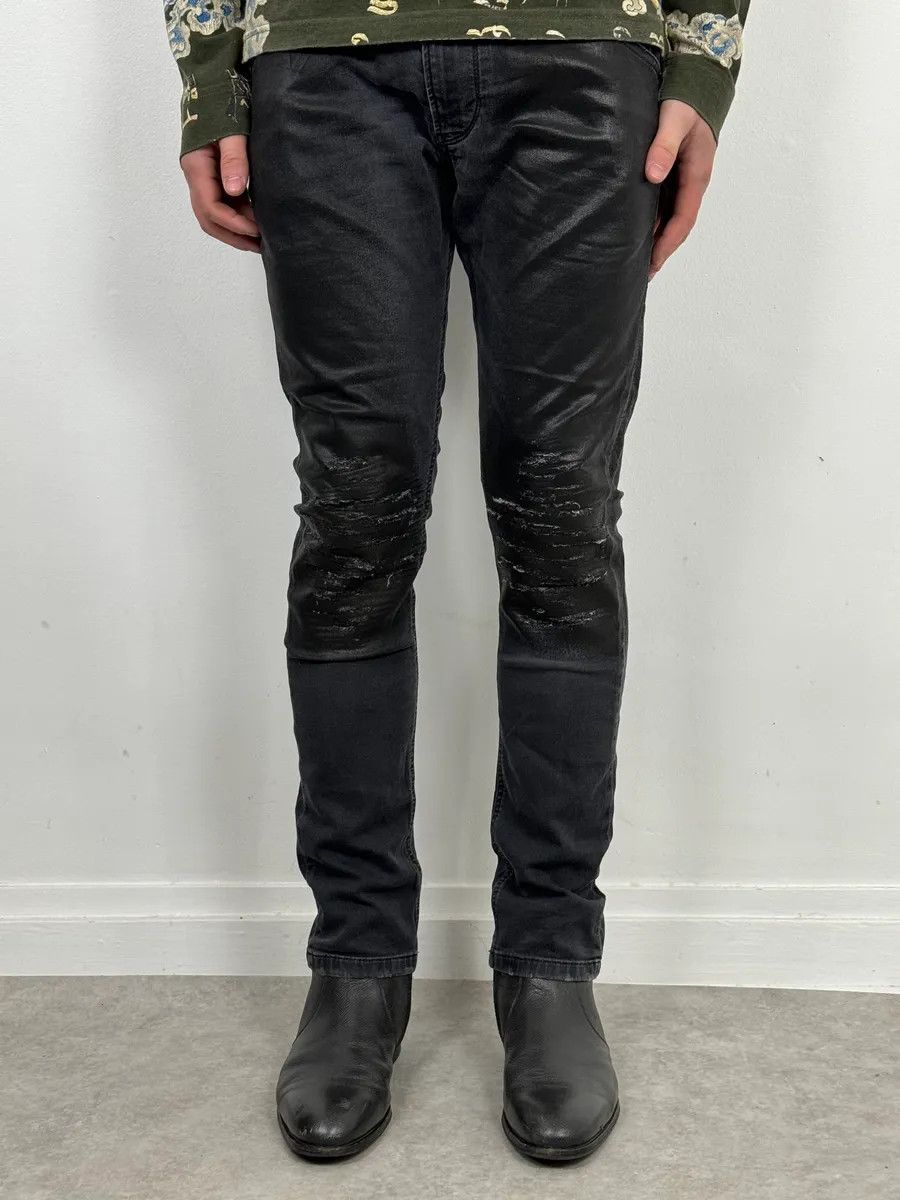 Diesel Diesel Black Gold Grey Distressed Denim Jeans Size US 30 / EU 46 - 2 Thumbnail