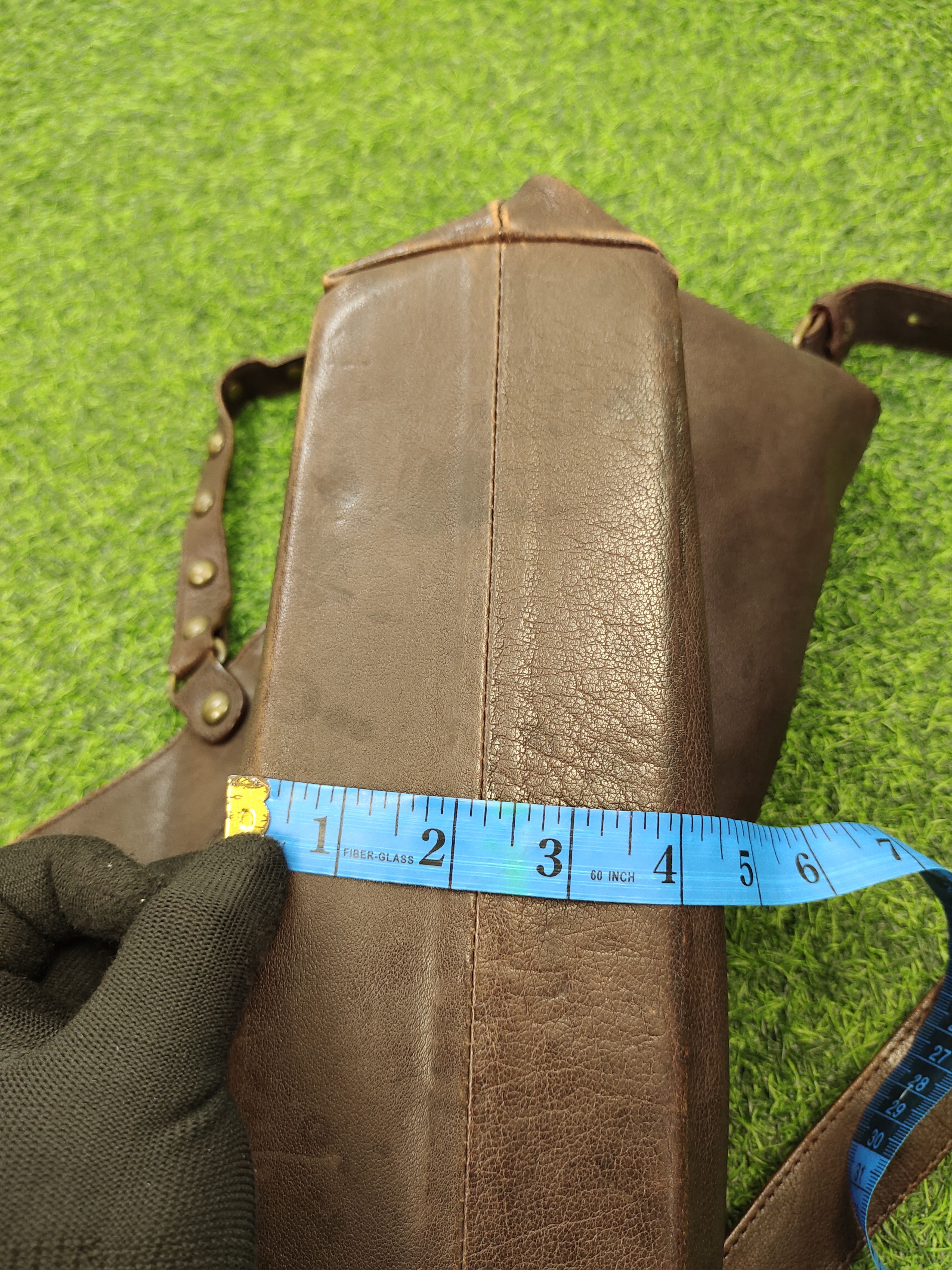 Vintage Via Repubblica Italy Patina Full Leather 2 Way Bag