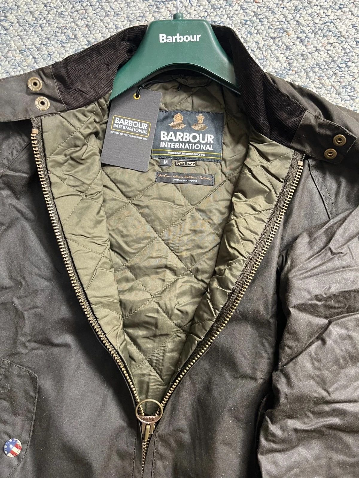Barbour sz M ~ BARBOUR INTER STEVE MCQUEEN MERCHANT WAX JACKET Size US M / EU 48-50 / 2 - 9 Thumbnail