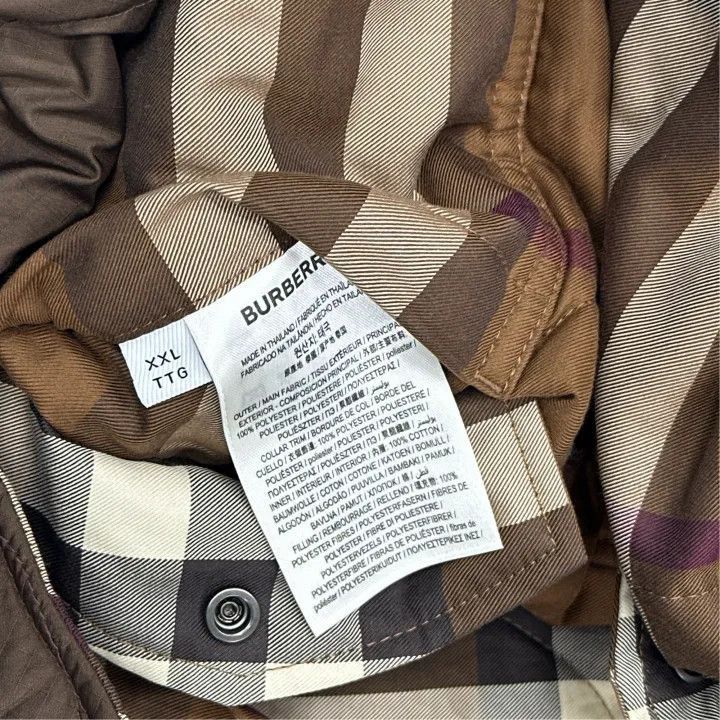 Burberry Burberry Burberry Brown Striped Double-Faced Long Sleeve S Size US XXL / EU 58 / 5 - 2 Thumbnail
