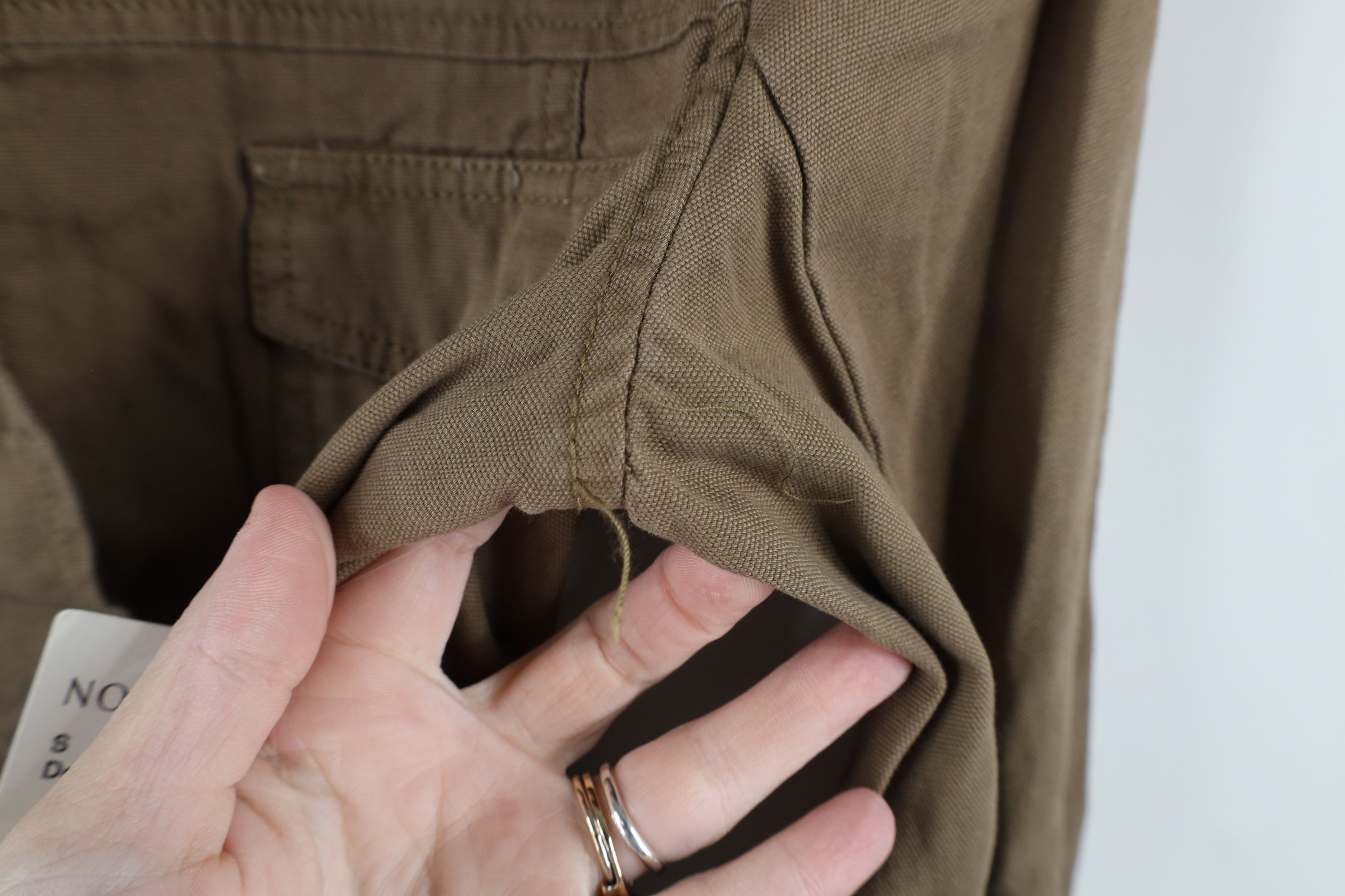 Vintage New Hinge Nordstrom Canvas Military Style Field Jacket Stone Size S / US 4 / IT 40 - 5 Thumbnail