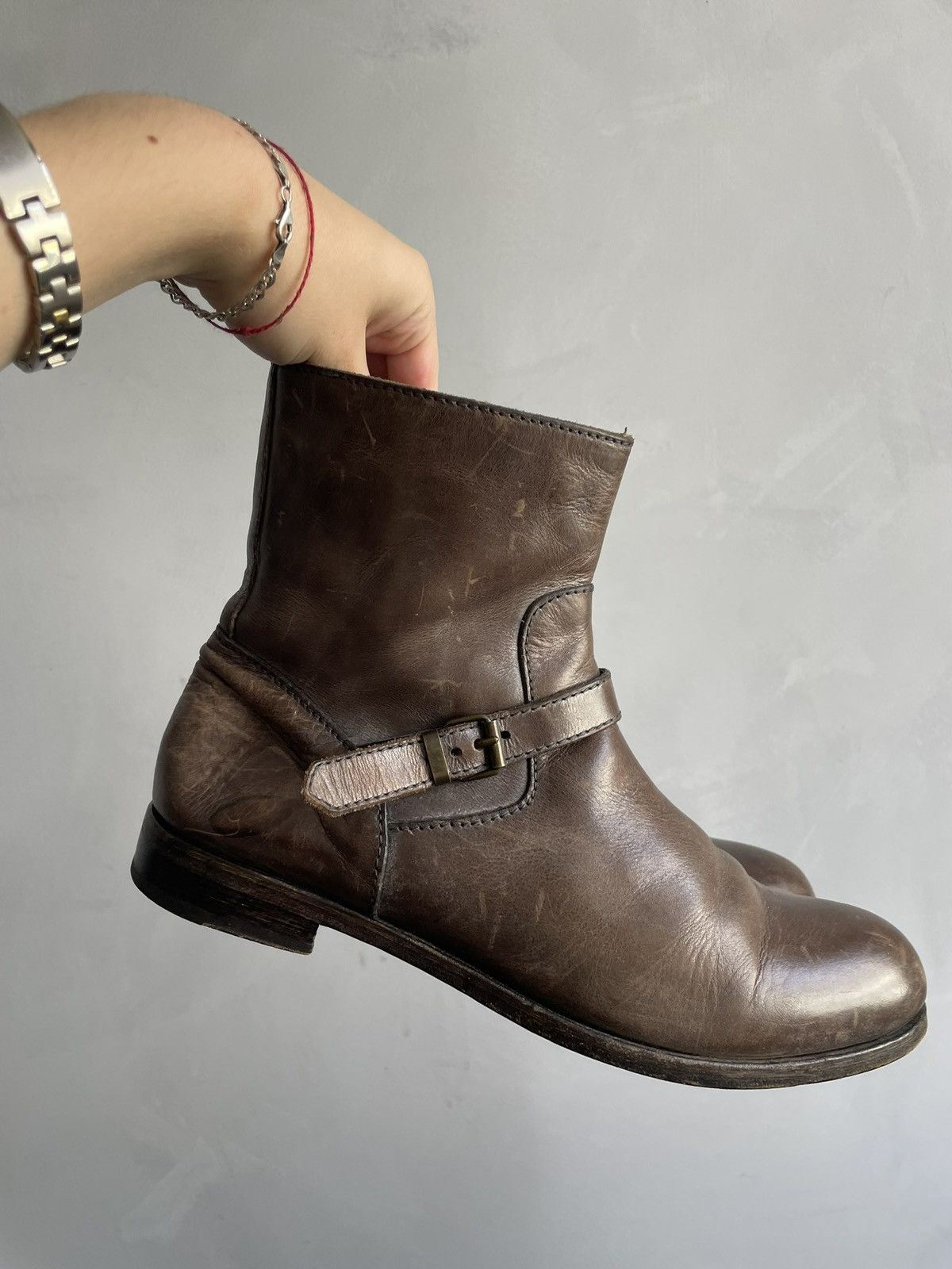 Rare Moma boots ankle avant garde Guidi style brown hype