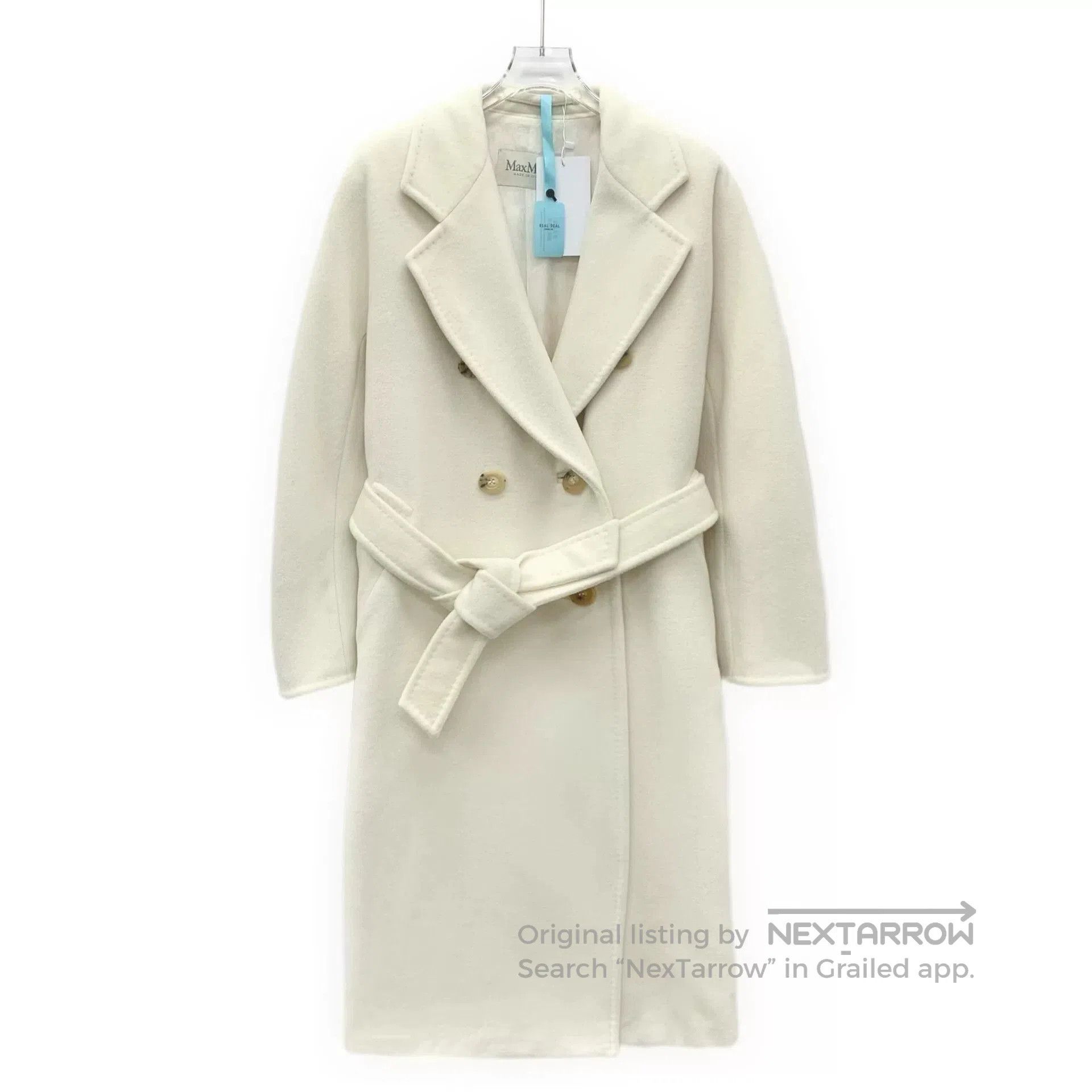 Other maxmara white wool belted coat 101801. Size US XS / EU 42 / 0 - 1 Thumbnail
