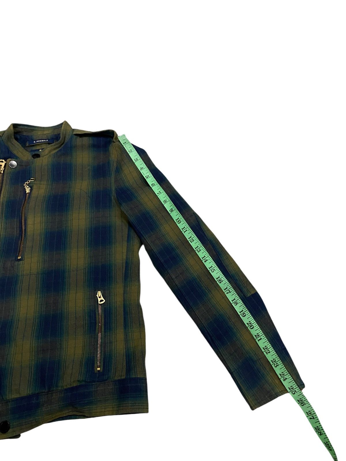 Japanese Brand × Paul Smith × R.Newbold Vintage R.Newbold Plaid Zipper Biker Jacket M Size Size US M / EU 48-50 / 2 - 17 Thumbnail