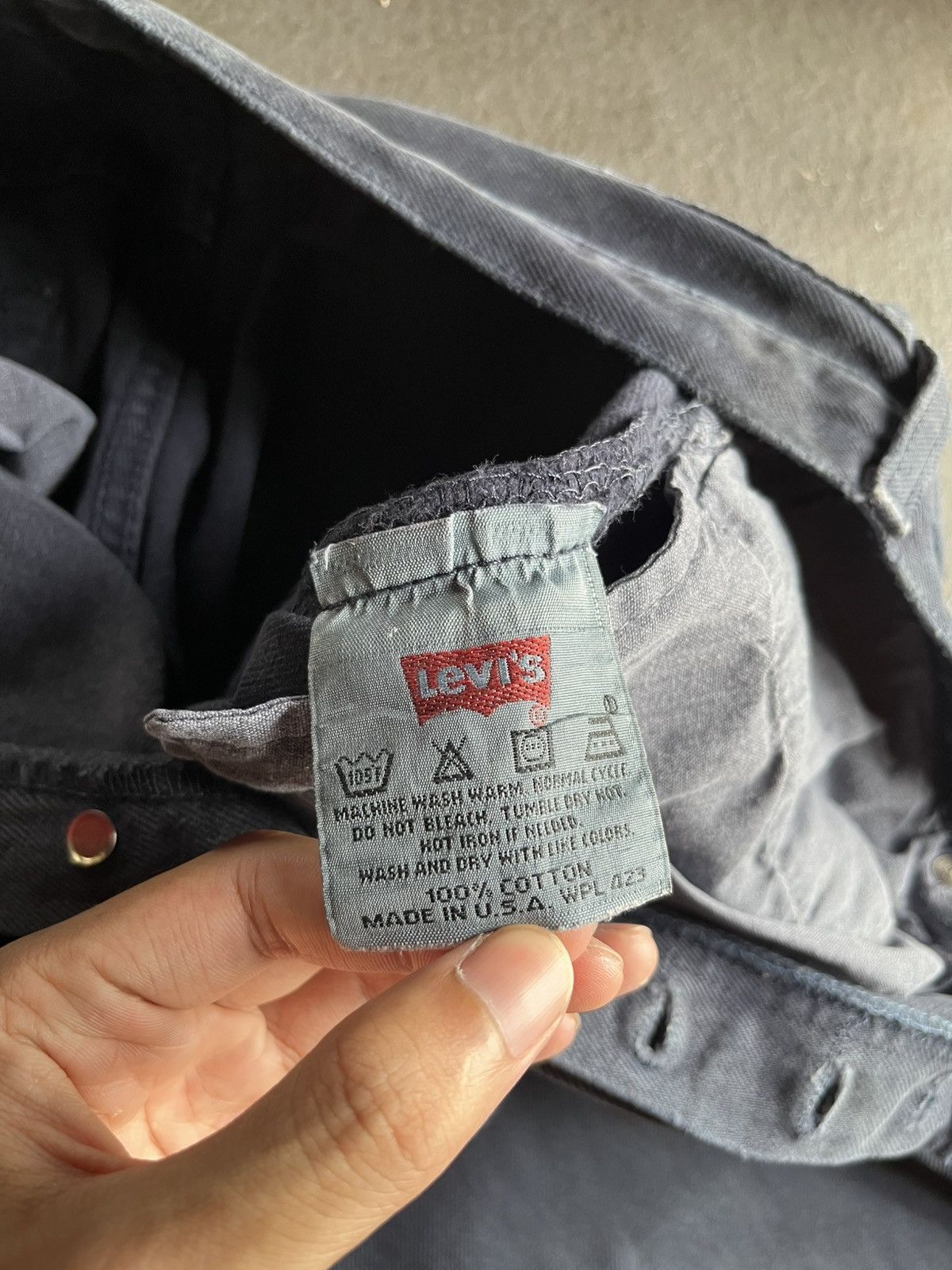 Levi's 34X32 Late 90’s Levi’s 501 Dye Black Distressed Faded Size US 32 / EU 48 - 13 Thumbnail