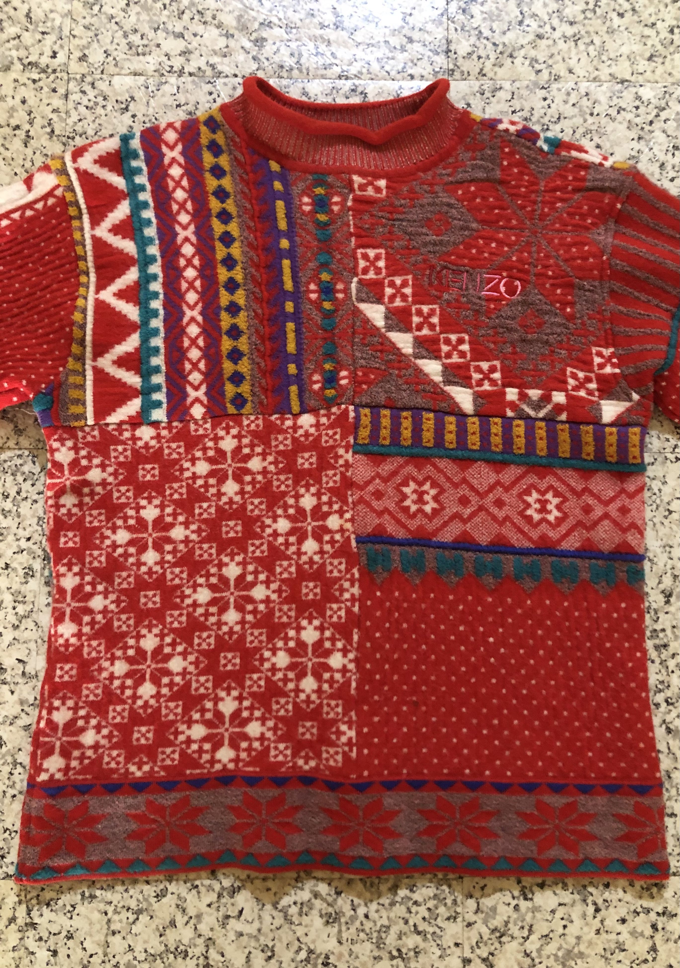 Kenzo Vintage Kenzo Golf Multi-Pattern Patchwork Knit Sweater RARE Size M / US 6-8 / IT 42-44 - 2 Thumbnail