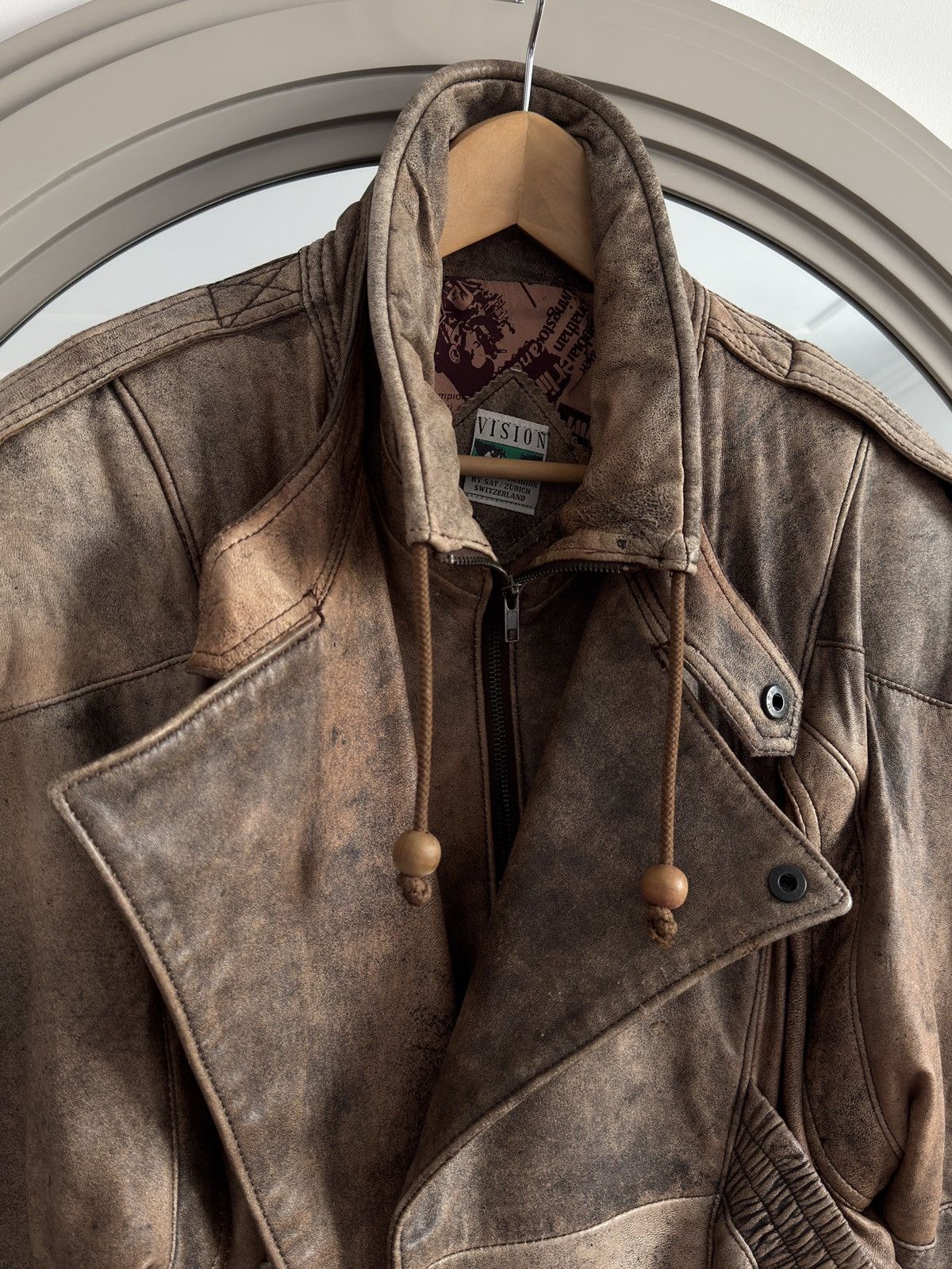 If Six Was Nine Vintage Maison Margieala Style Genuine Leather Biker Jacket Size US L / EU 52-54 / 3 - 3 Thumbnail
