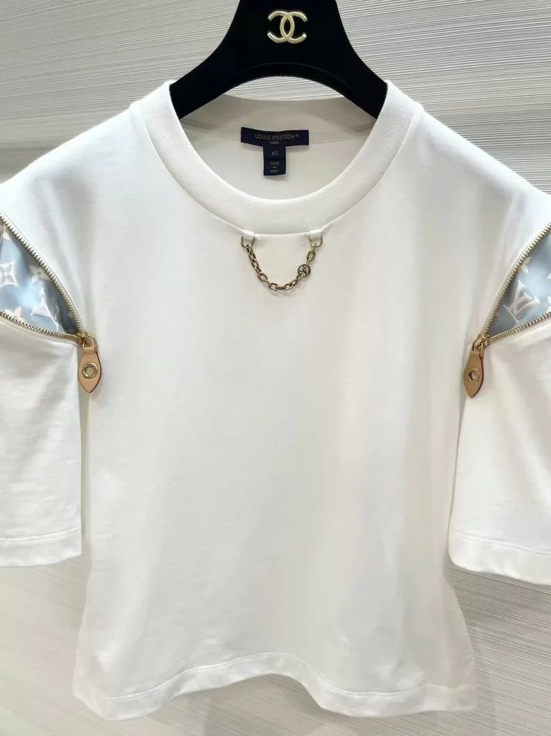 Louis Vuitton Louis Vuitton Blue logo Zip Short Sleeve Size XS / US 0-2 / IT 36-38 - 4 Thumbnail