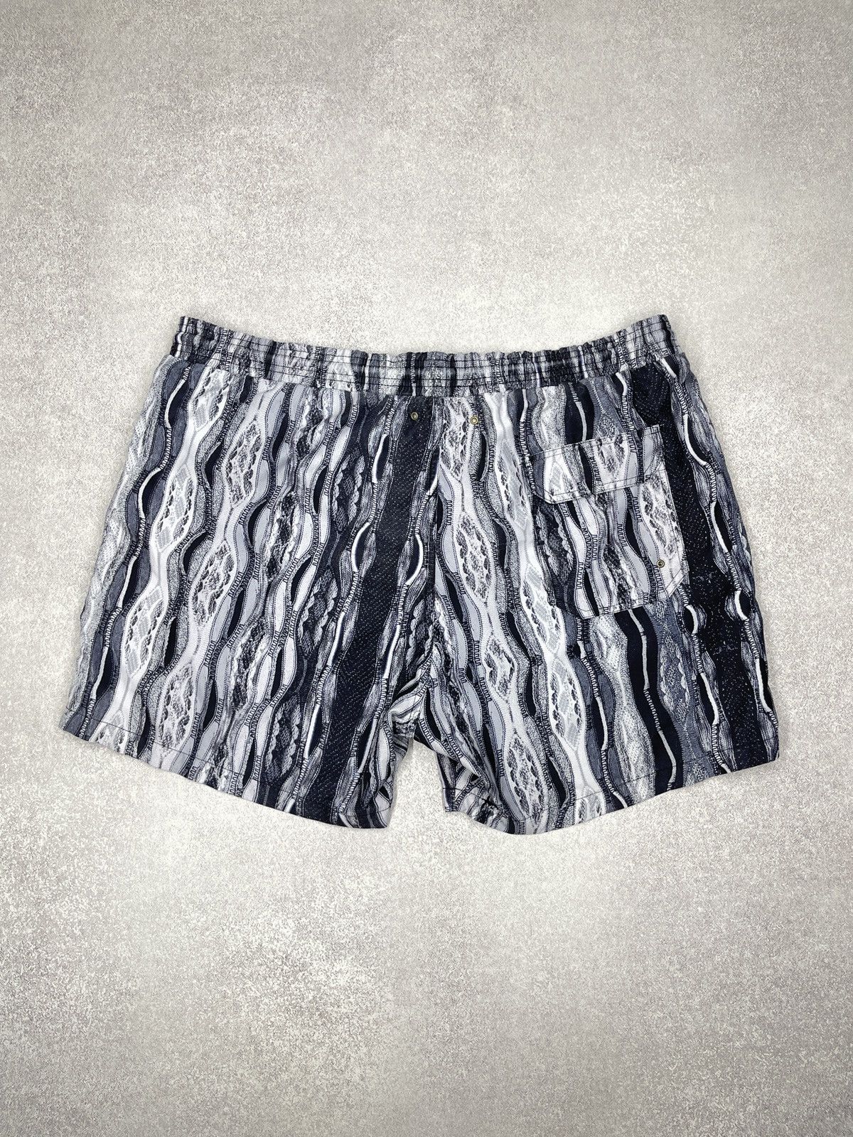 Carlo Colucci CARLO COLUCCI COOGI Style Pattern Swim Shorts Black/Gray Size US 36 / EU 52 - 9 Thumbnail