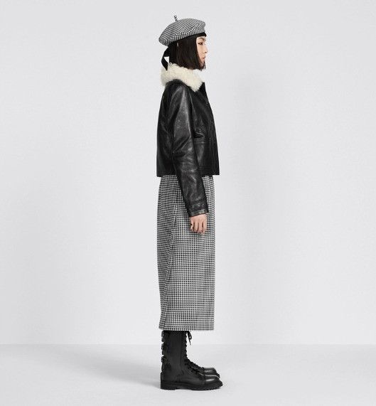 Dior o1w1db10225 Mid-Length Straight-Cut Skirt in White Black Size 28" / US 6 / IT 42 - 5 Thumbnail
