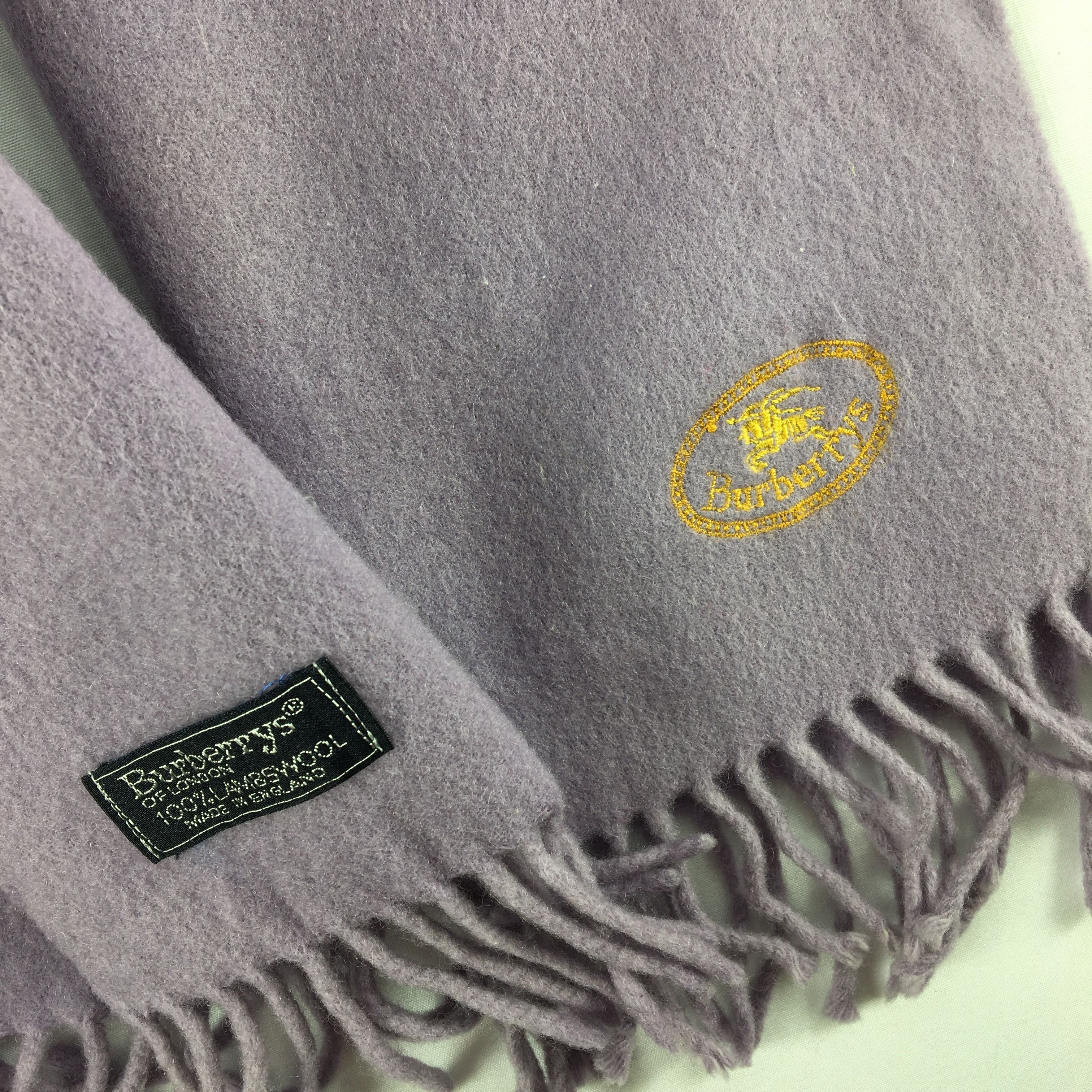 Burberry Vintage Burberry Scarf Muffler Wool Cashmere Scarves Size ONE SIZE - 4 Thumbnail