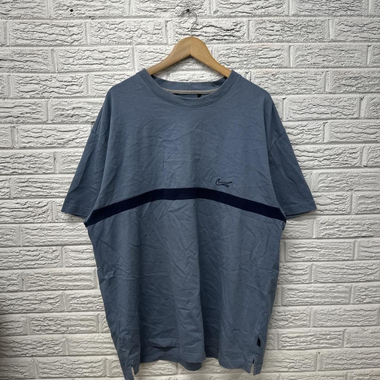 Nike Y2K Nike Baggy Blue 2000s Tee Shirt XXL Size US XXL / EU 58 / 5 - 2 Thumbnail