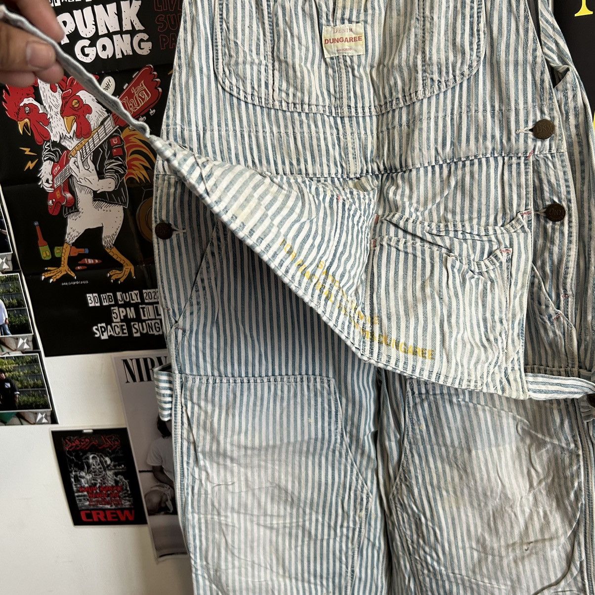 Vintage Vintage Denim & Dungaree Biker Stripe Overall Size US 36 / EU 52 - 9 Thumbnail