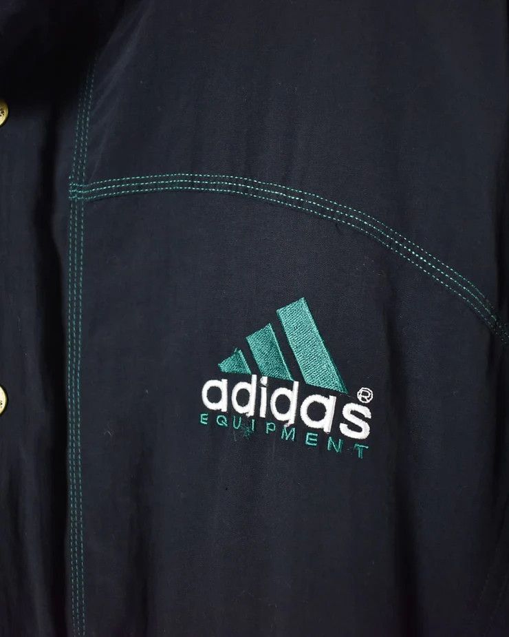 Adidas × Vintage 80s Adidas Equipment Fleece Lined Jacket Men's Hoodie Size US L / EU 52-54 / 3 - 19 Thumbnail