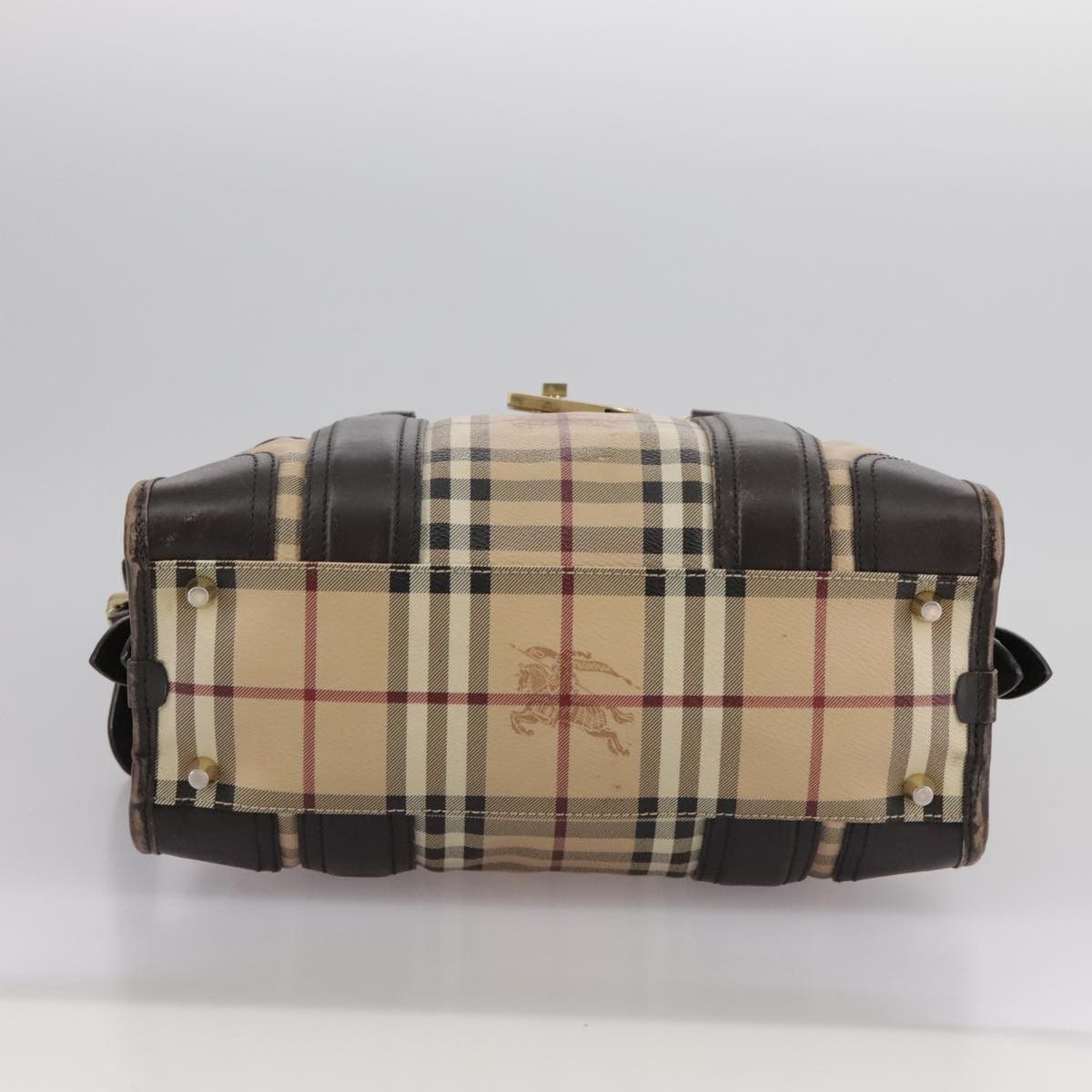 Burberry Burberry Nova Check Hand Bag Pvc Leather Beige Size ONE SIZE - 5 Thumbnail