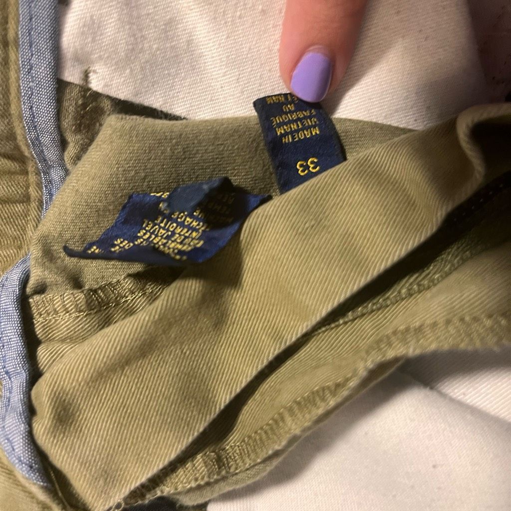 Polo Ralph Lauren Polo Ralph Lauren Green Khaki Shorts Men 33 Bin H-39 Size US 33 - 3 Thumbnail