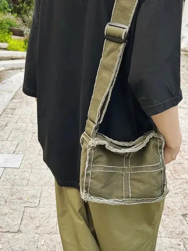 Japanese Brand Streetwear Small Messenger Bag Retro Vintage Crossbody Bag Size ONE SIZE - 3 Thumbnail