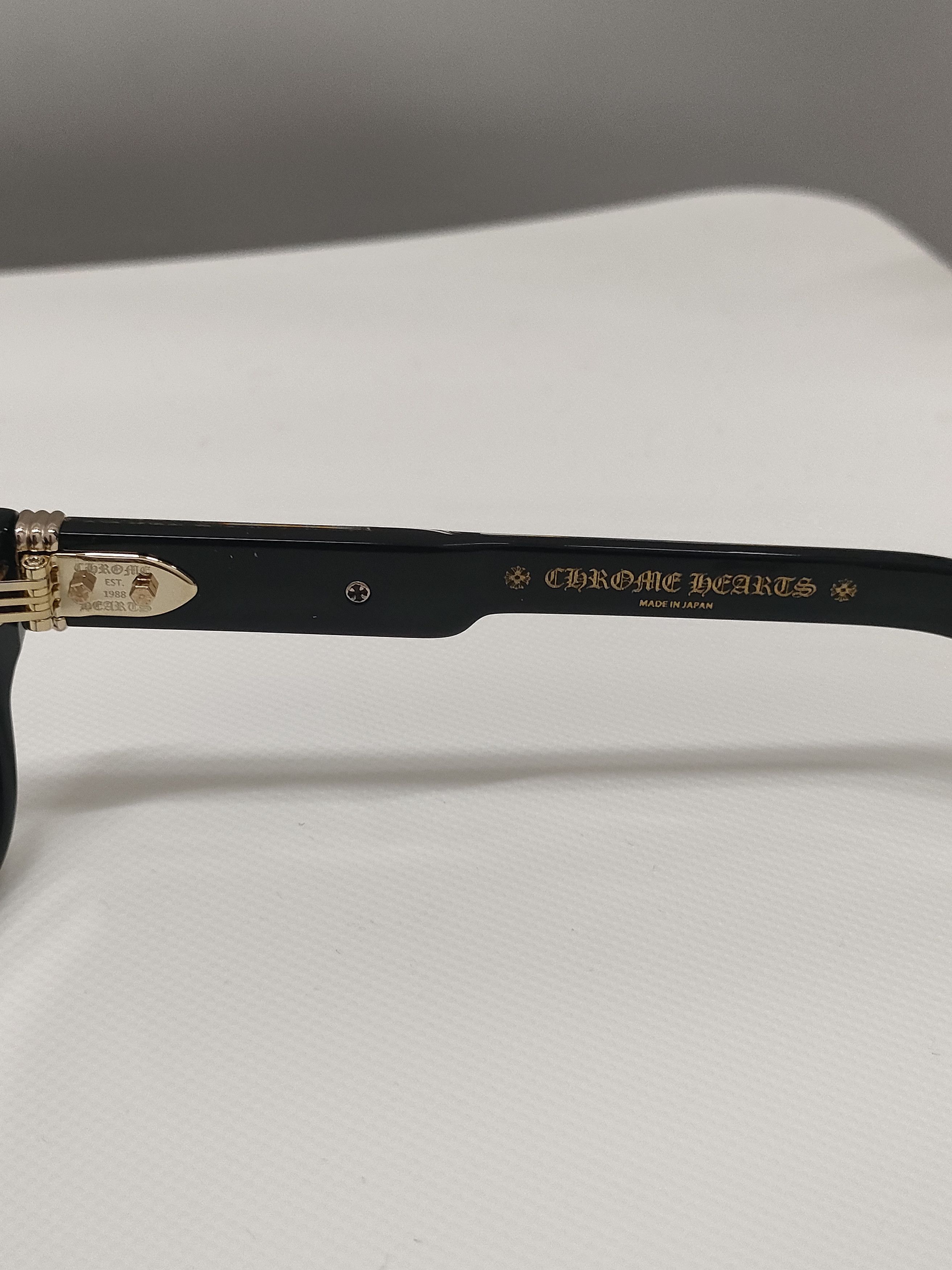 Chrome Hearts Chrome Hearts 2 Thick BK/GP Glasses Frame Size ONE SIZE - 7 Thumbnail