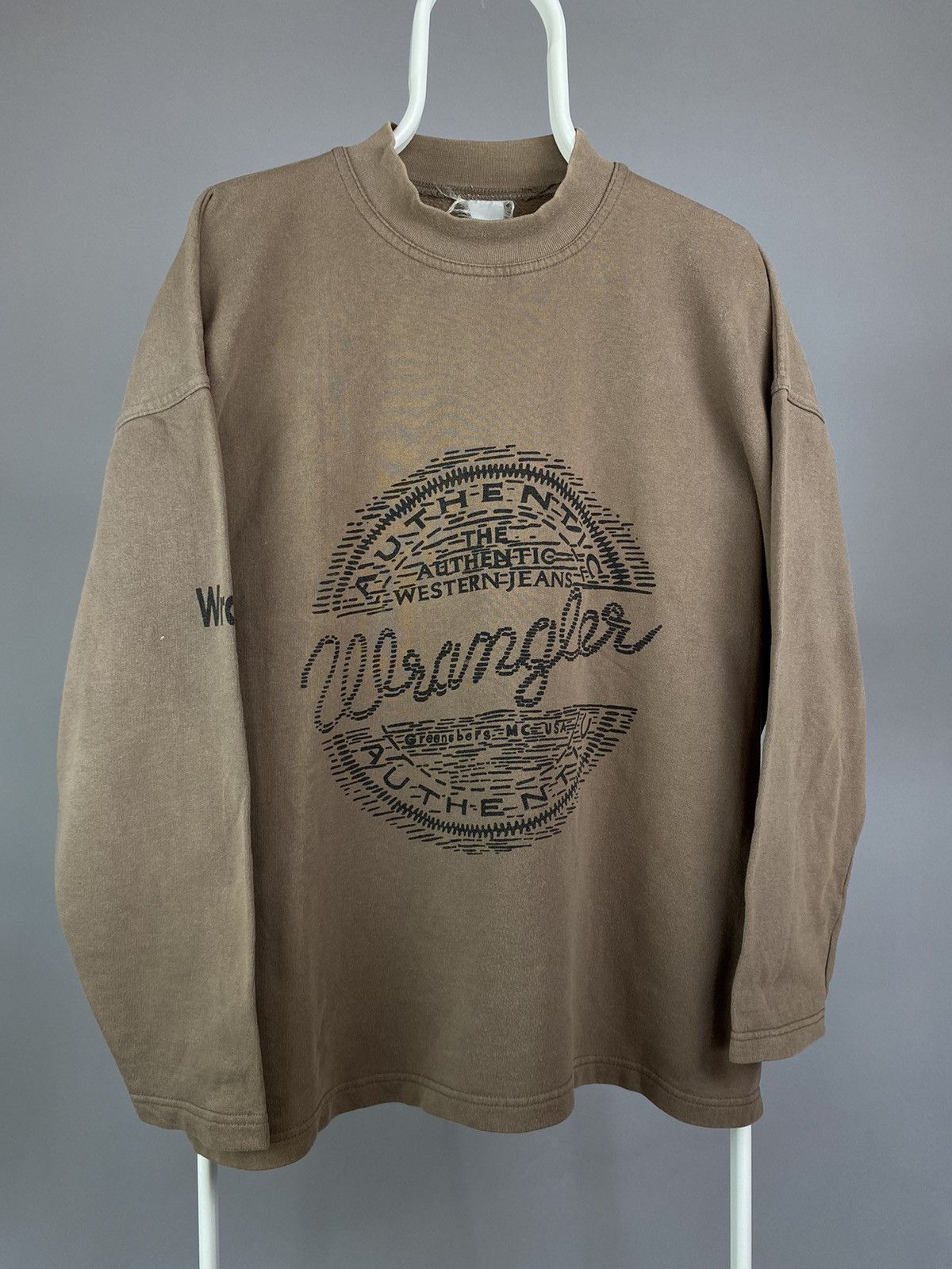 Vintage × Wrangler Wrangler Vintage Crewneck Sweatshirt – Brown Size US XL / EU 56 / 4 - 2 Thumbnail