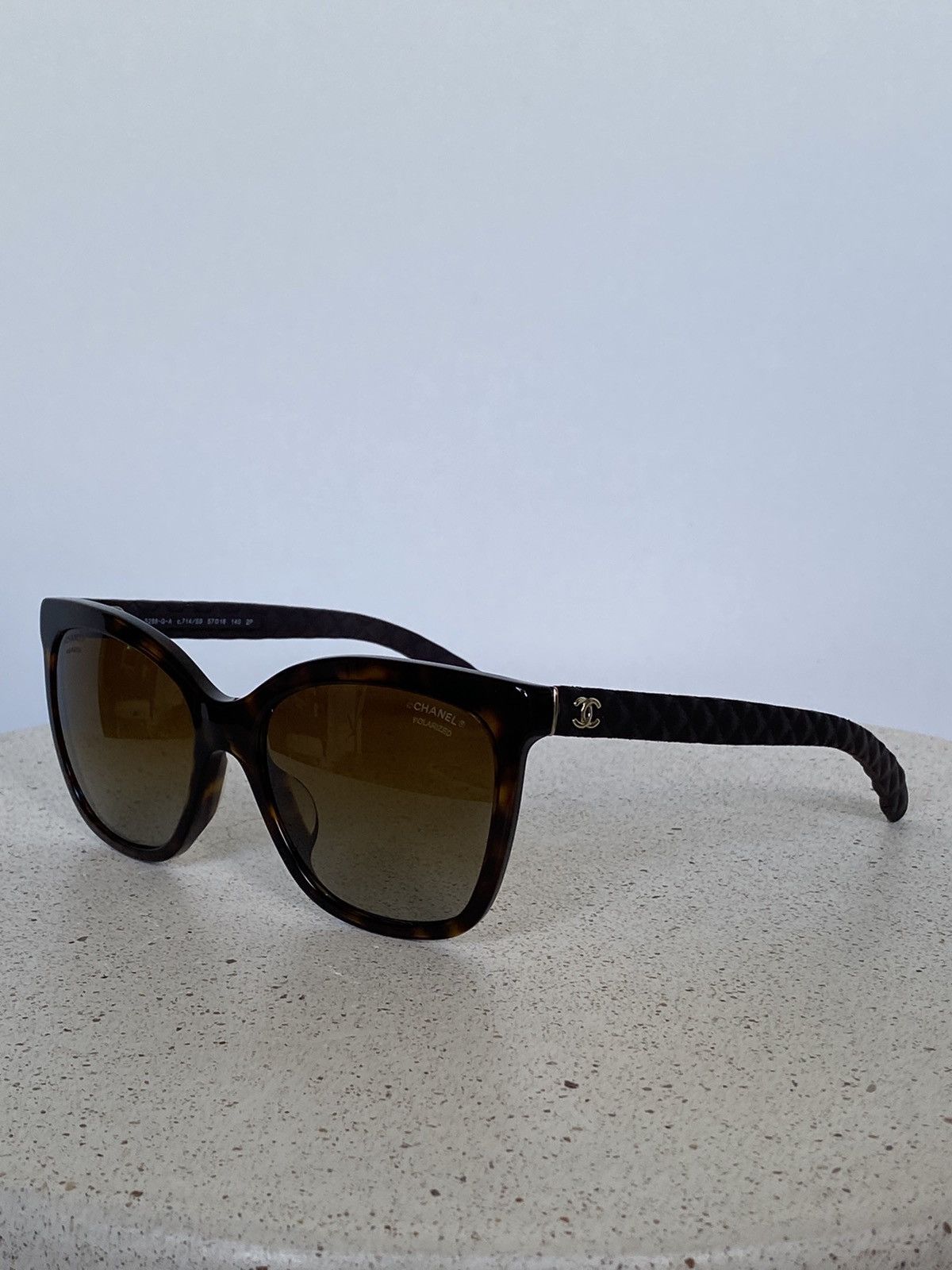Chanel NEW! Chanel CC 5288 Quilted sunglasses in Brown Size ONE SIZE - 2 Thumbnail