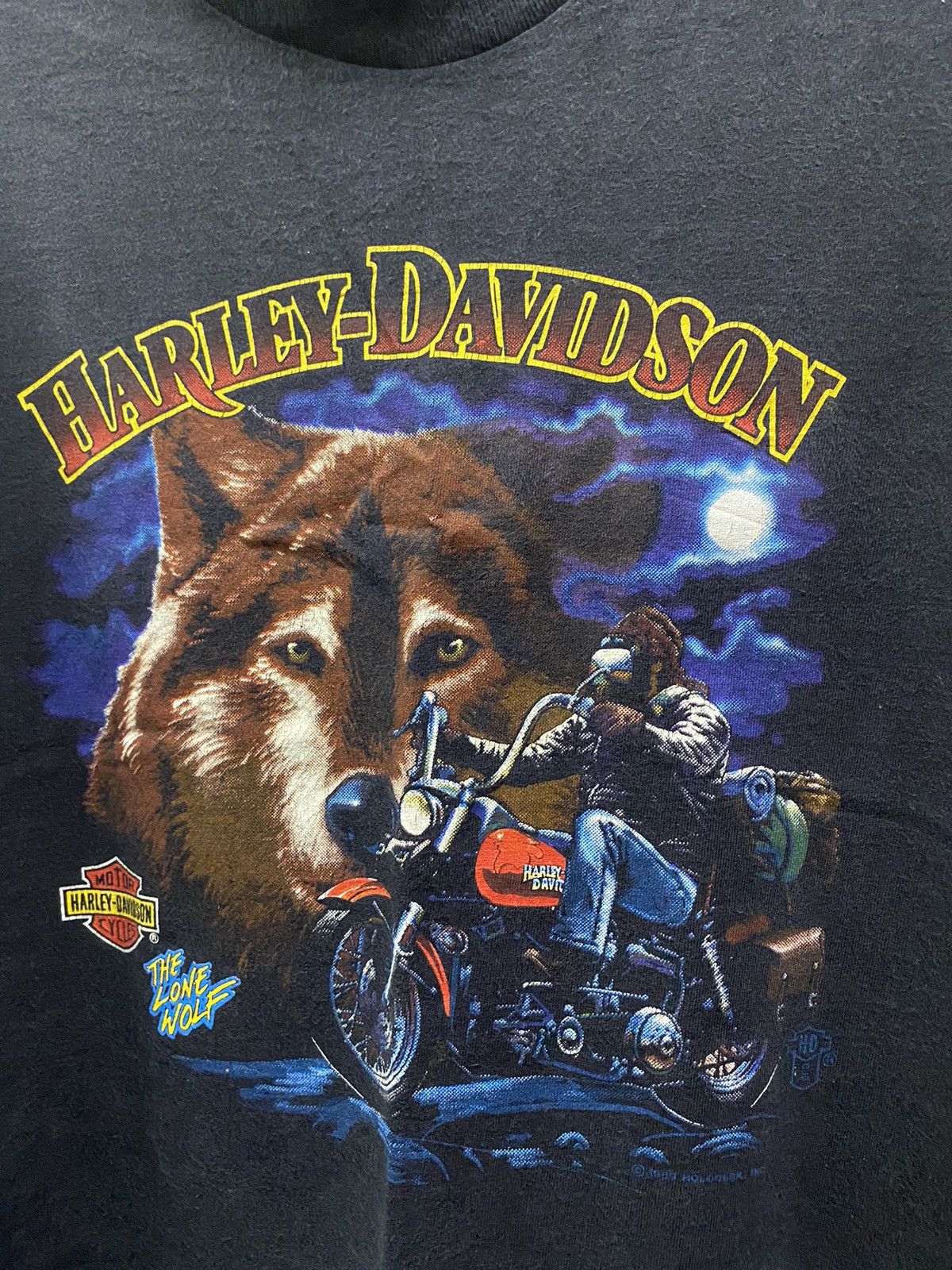Harley Davidson × Vintage VINTAGE HARLEY DAVIDSON THE LONE WOLF Size US XXL / EU 58 / 5 - 9 Thumbnail