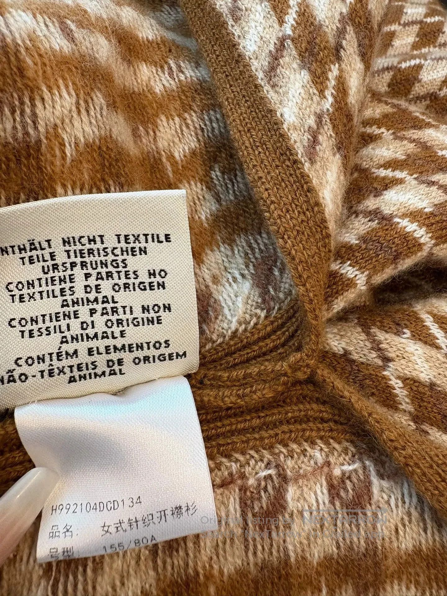 Hermes Hermes Checkered Knit Cardigan Size 34. Size US XS / EU 42 / 0 - 8 Thumbnail