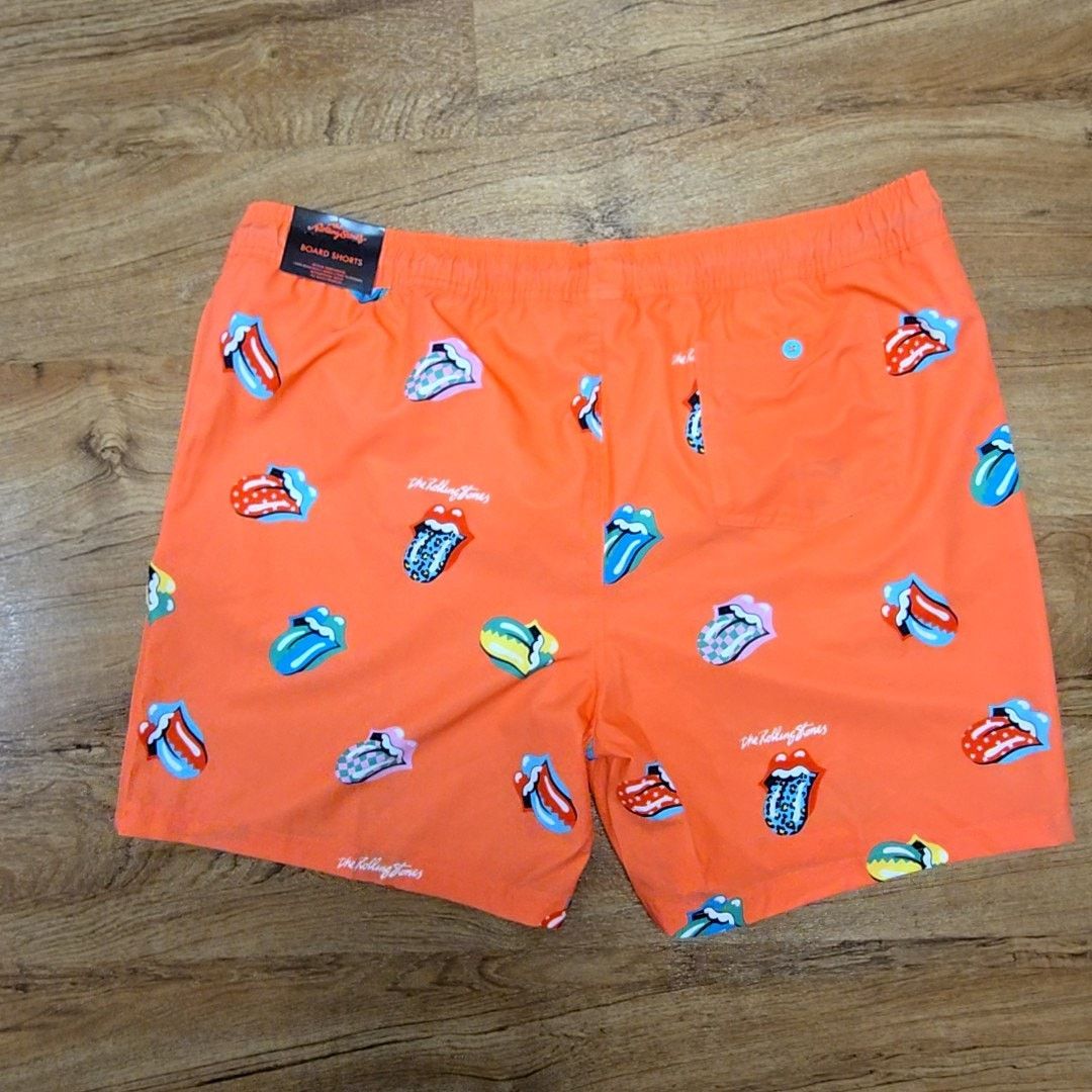 The Rolling Stones Rolling Stones Board Shorts Orange Mens Small Swim Trunks Size US 32 / EU 48 - 4 Thumbnail