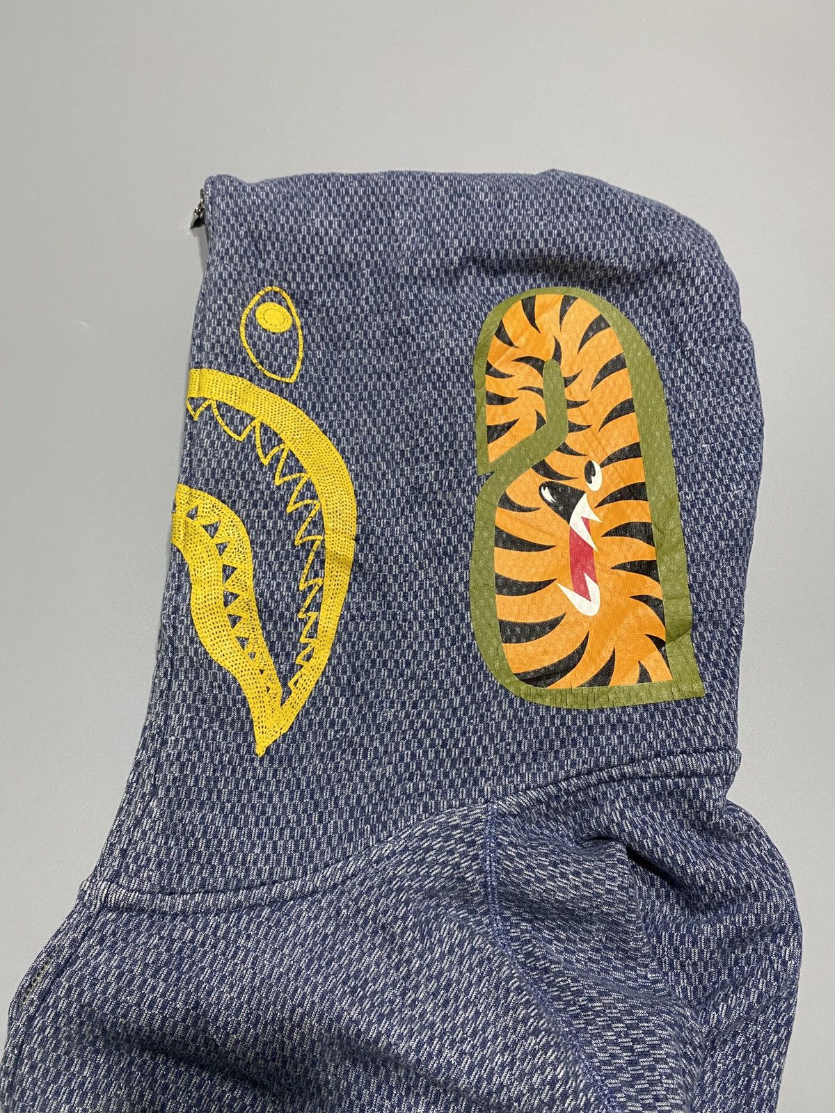Bape Bape Shark Indigo Full Zip Hoodie Size US XL / EU 56 / 4 - 5 Thumbnail