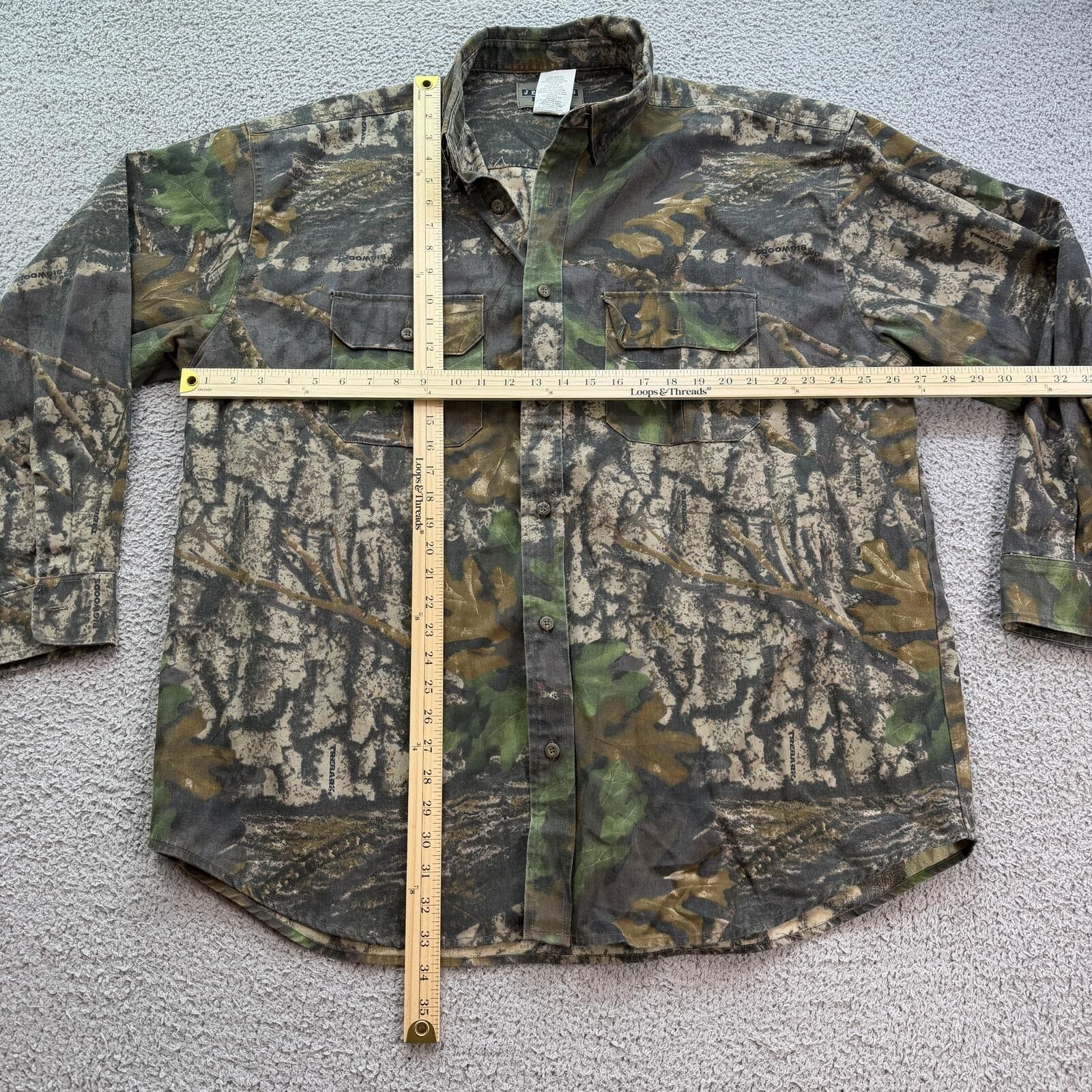 Jerzees Jerzees Outdoors Camo Button Up Shirt 2XL Y2K Hunting Work Size US XXL / EU 58 / 5 - 4 Thumbnail