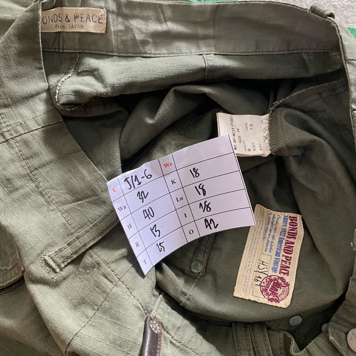 If Six Was Nine × Japanese Brand Japanese Brand Bonds&Peace Cargo Pants w32 Size US 32 / EU 48 - 11 Thumbnail