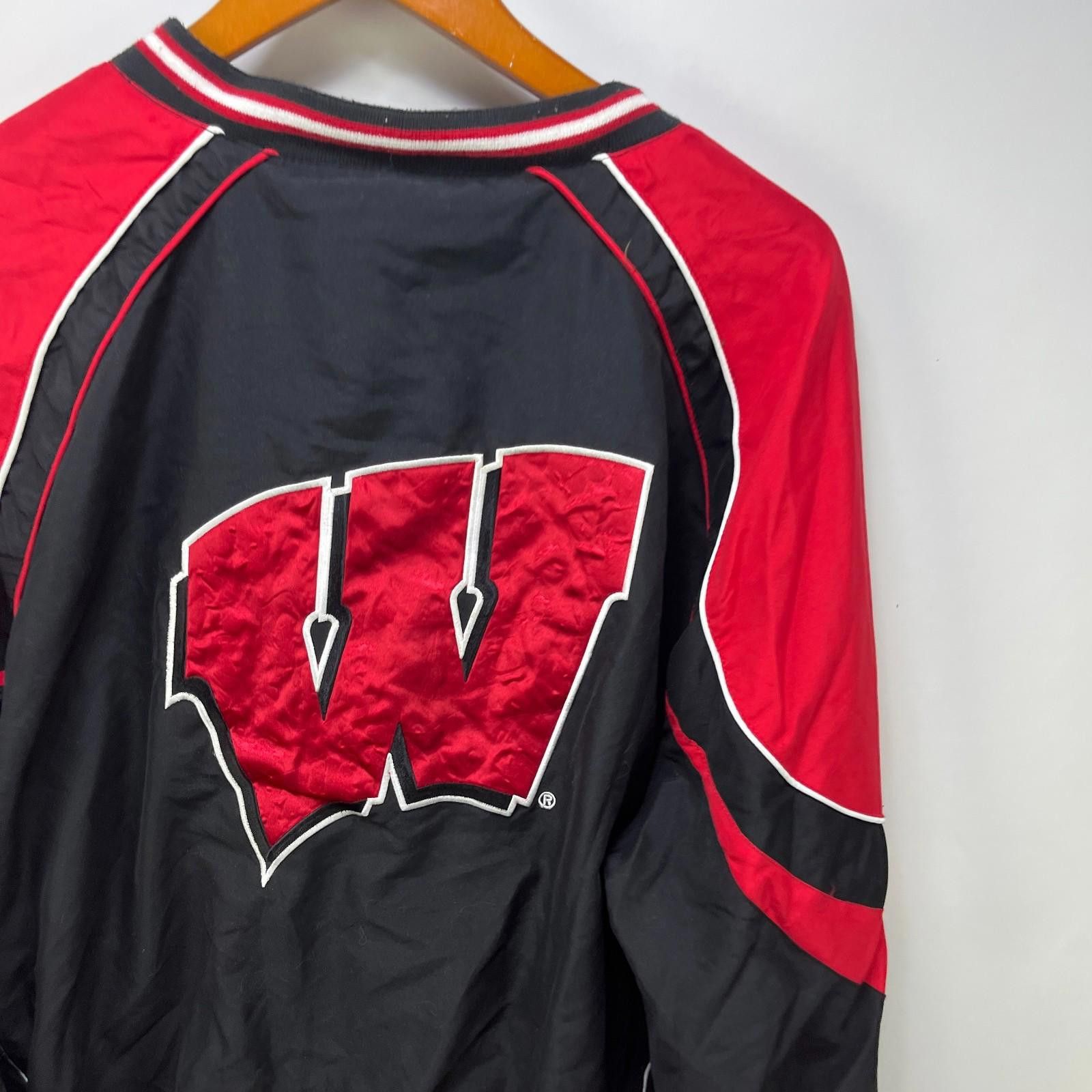 Vintage Wisconsin Badgers Pullover Windbreaker Jacket 2XL