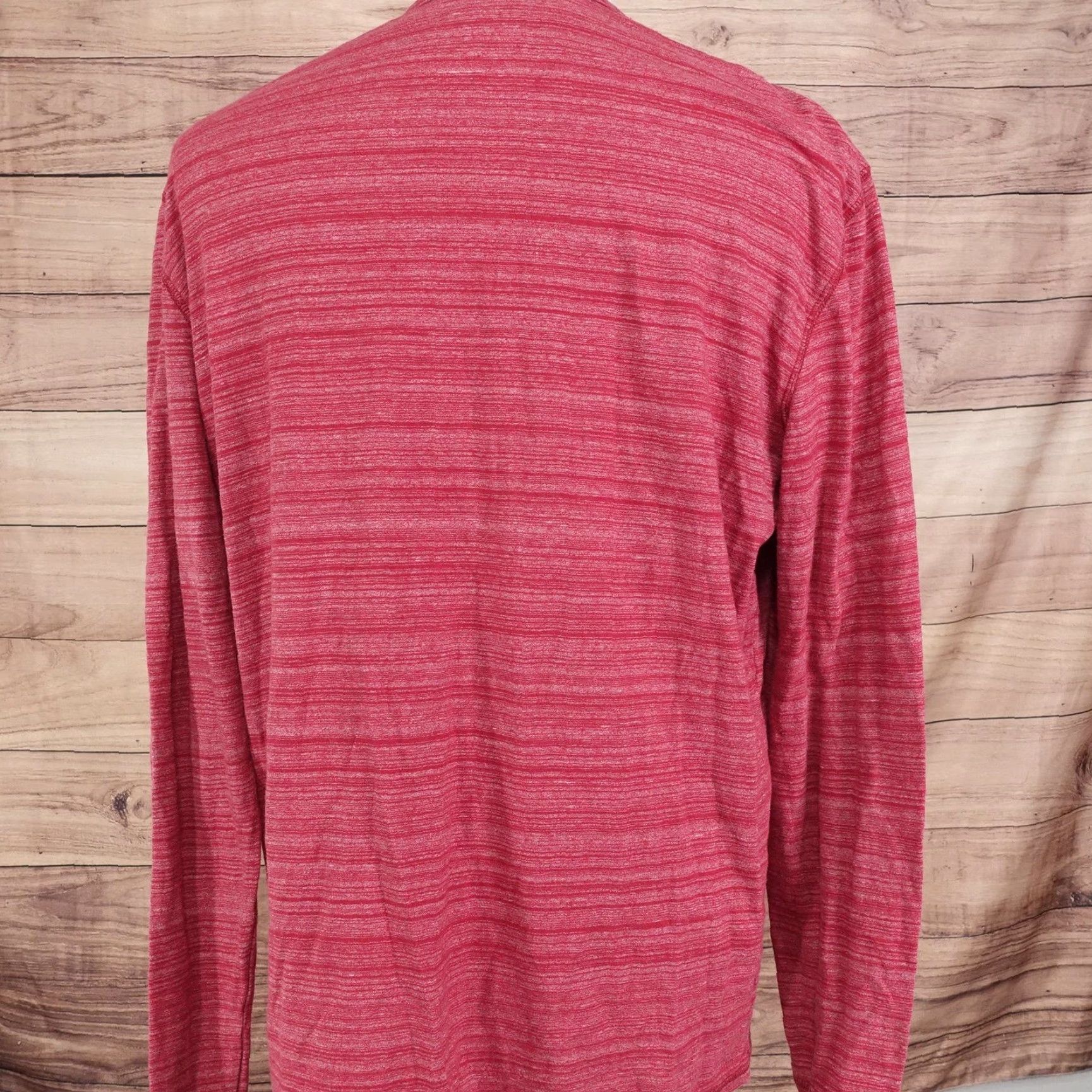 Express Express Shirt Mens XL Red Striped Long Sleeve Henley Tagless Soft Tee Casual Size US XL / EU 56 / 4 - 5 Thumbnail